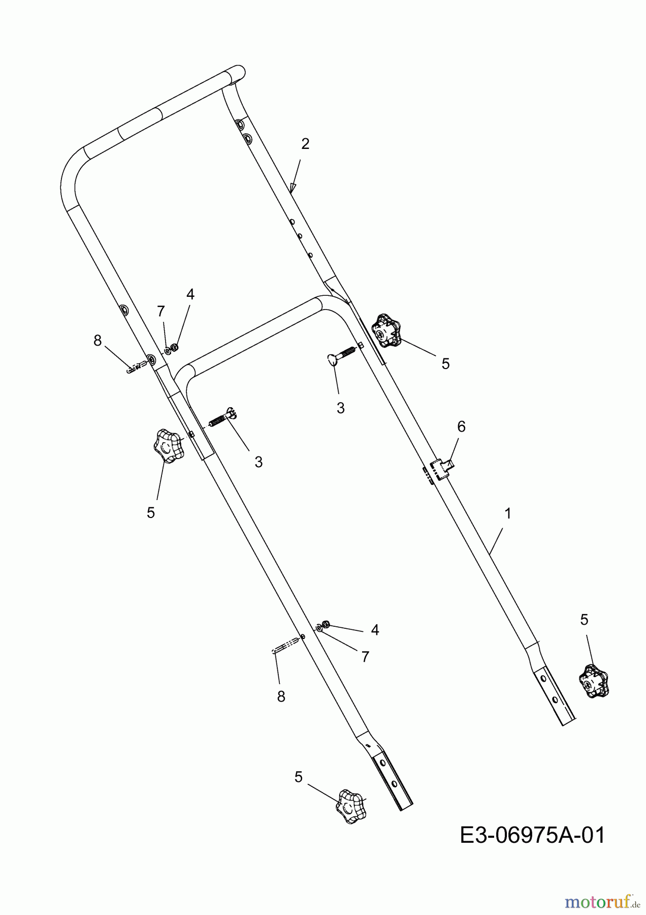  MTD ältere Modelle Motormäher mit Antrieb 48 SPB 12A-168R600  (2011) Holm