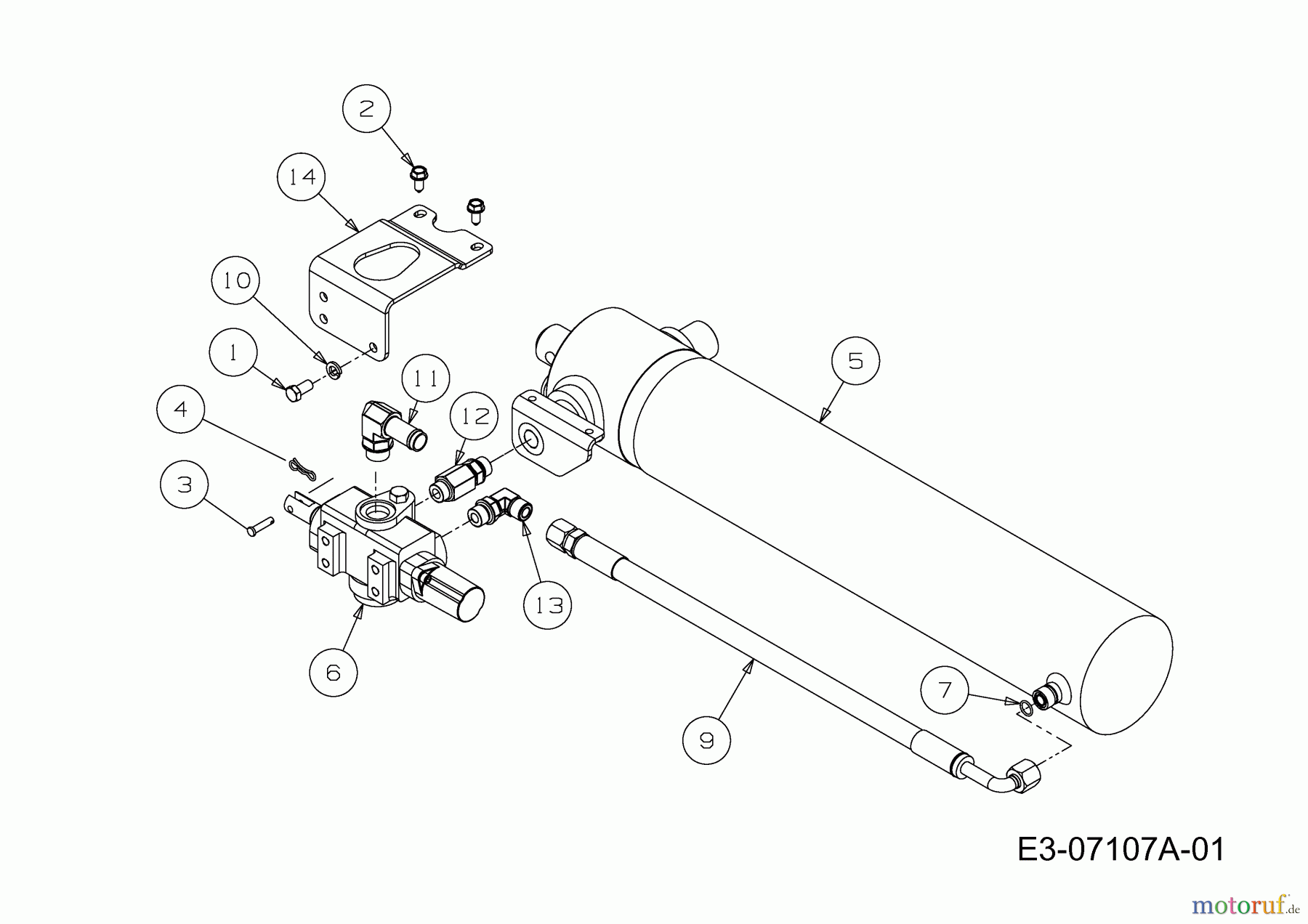  MTD ältere Modelle Holzspalter LS 550 24AF550C678  (2011) Hydraulikzylinder