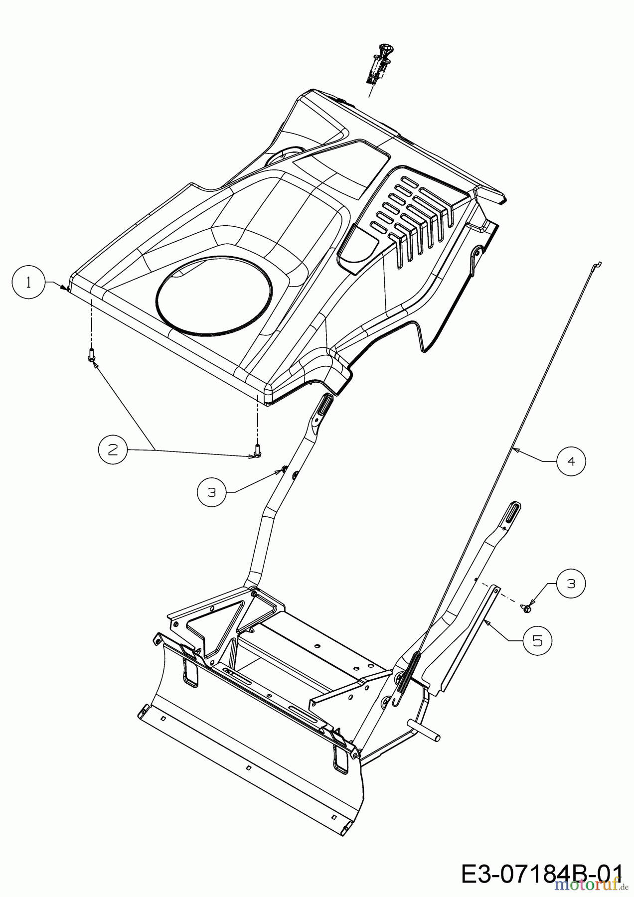  Wolf-Garten Schneefräsen Select SF 53 31A-2M1E650  (2017) Motorabdeckung