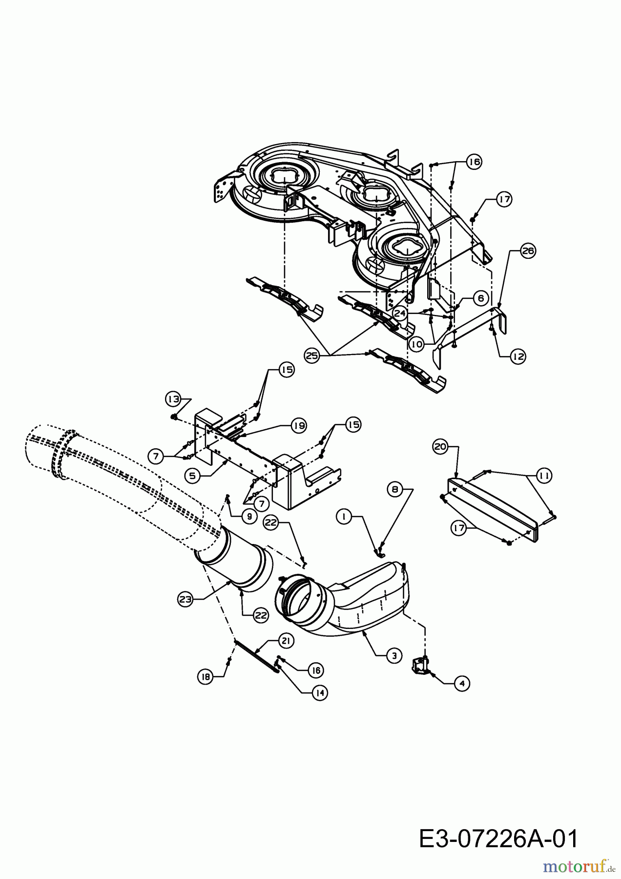  MTD Zubehör Zubehör Zero Turn Grasfangvorrichtung für RZT 50 mit Mähwerk P (50