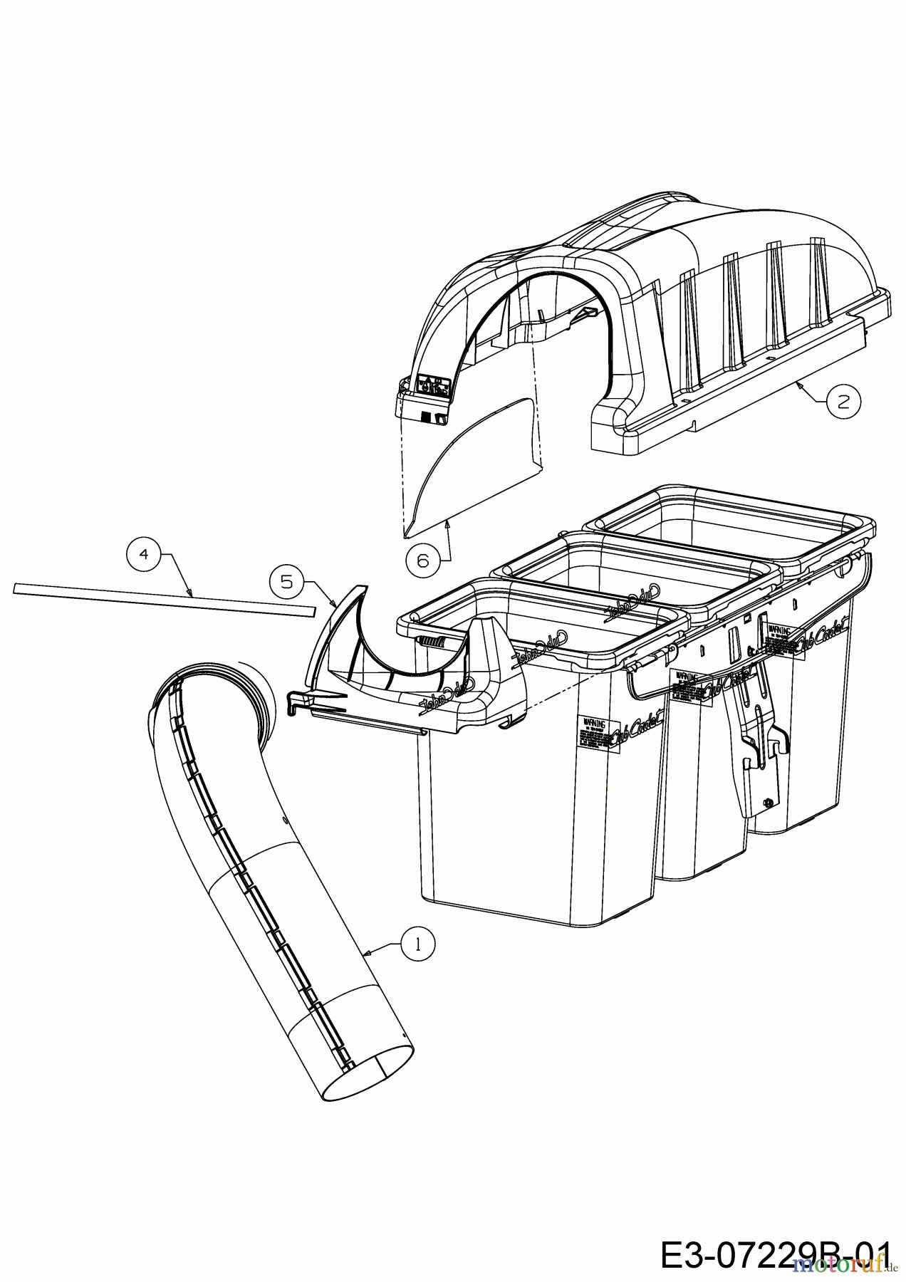  MTD Zubehör Zubehör Zero Turn Grasfangvorrichtung für XZ3 122 mit Mähwerk B (48