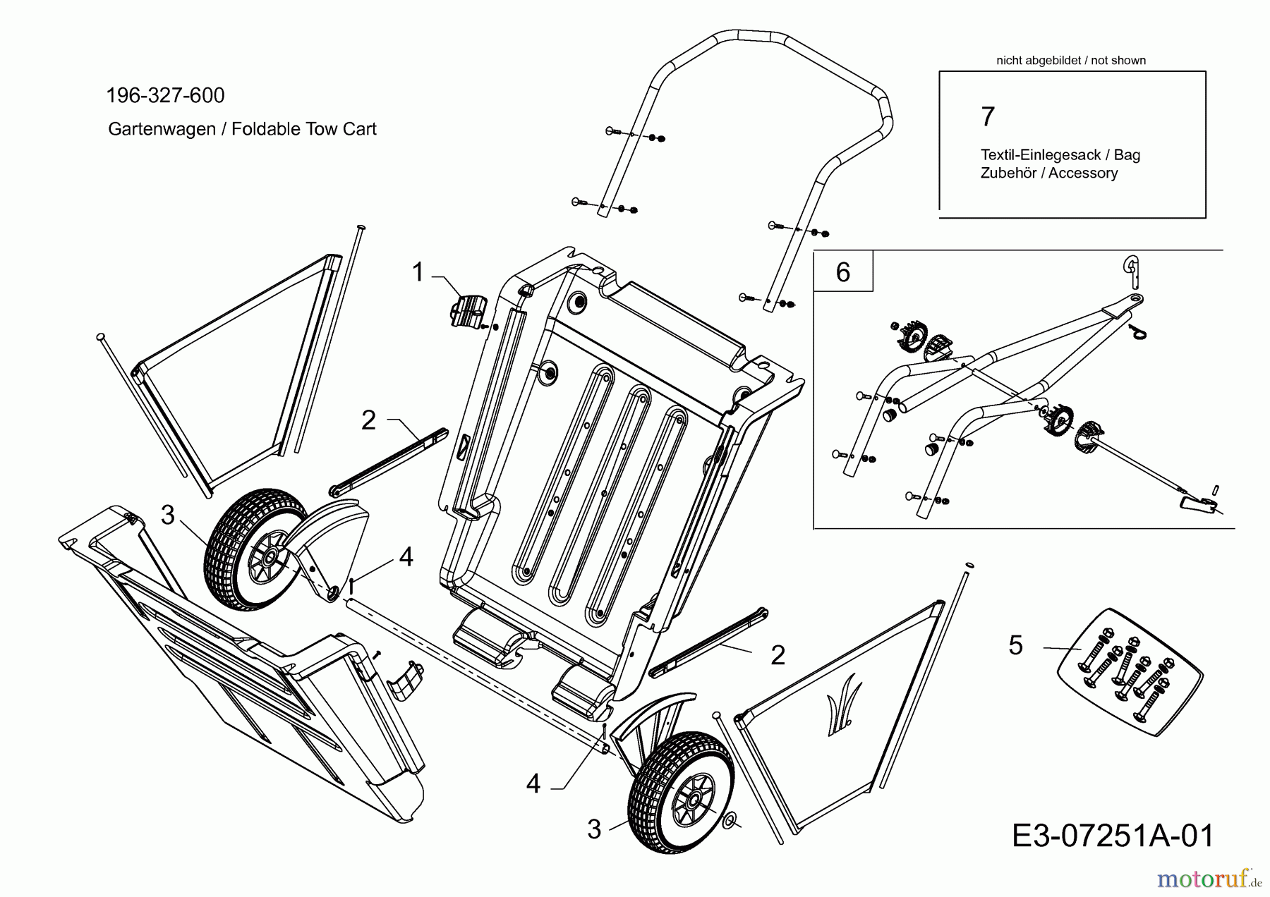  MTD Zubehör Zubehör Garten- und Rasentraktoren Anhänger Portax MTD 150 196-333-600  (2015) Grundgerät