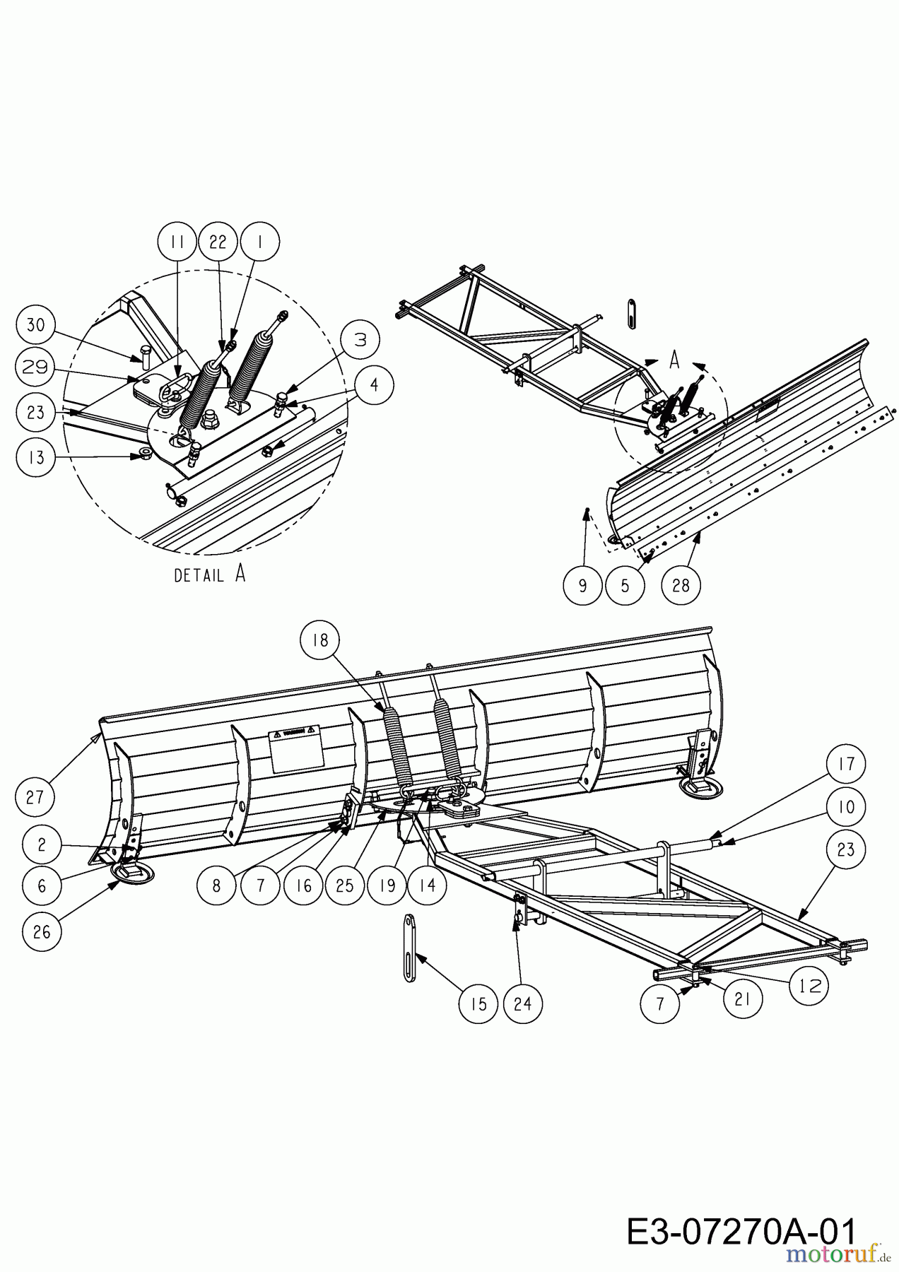  MTD Zubehör Zubehör Zero Turn Räumschild für Tank S (72