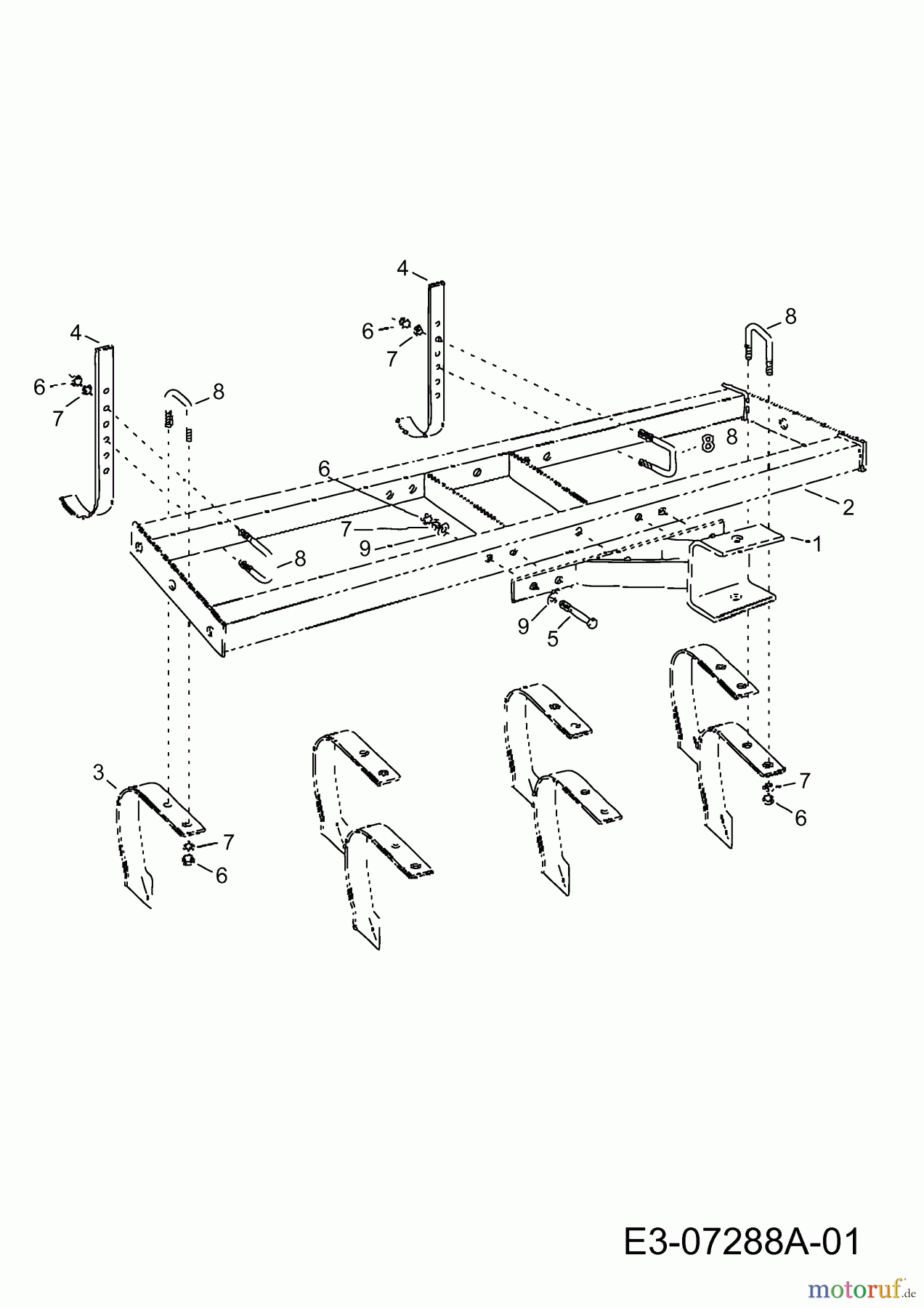  MTD Zubehör Zubehör Garten- und Rasentraktoren Kultivator 45-02641  (OEM-190-984) OEM-190-984  (2012) Grundgerät