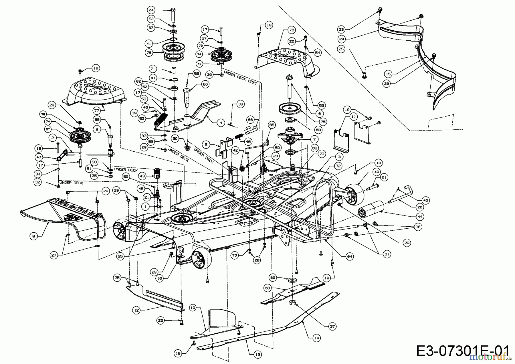  MTD Zubehör Zubehör Garten- und Rasentraktoren Mähwerke für GTX 2100, Mähwerk 54