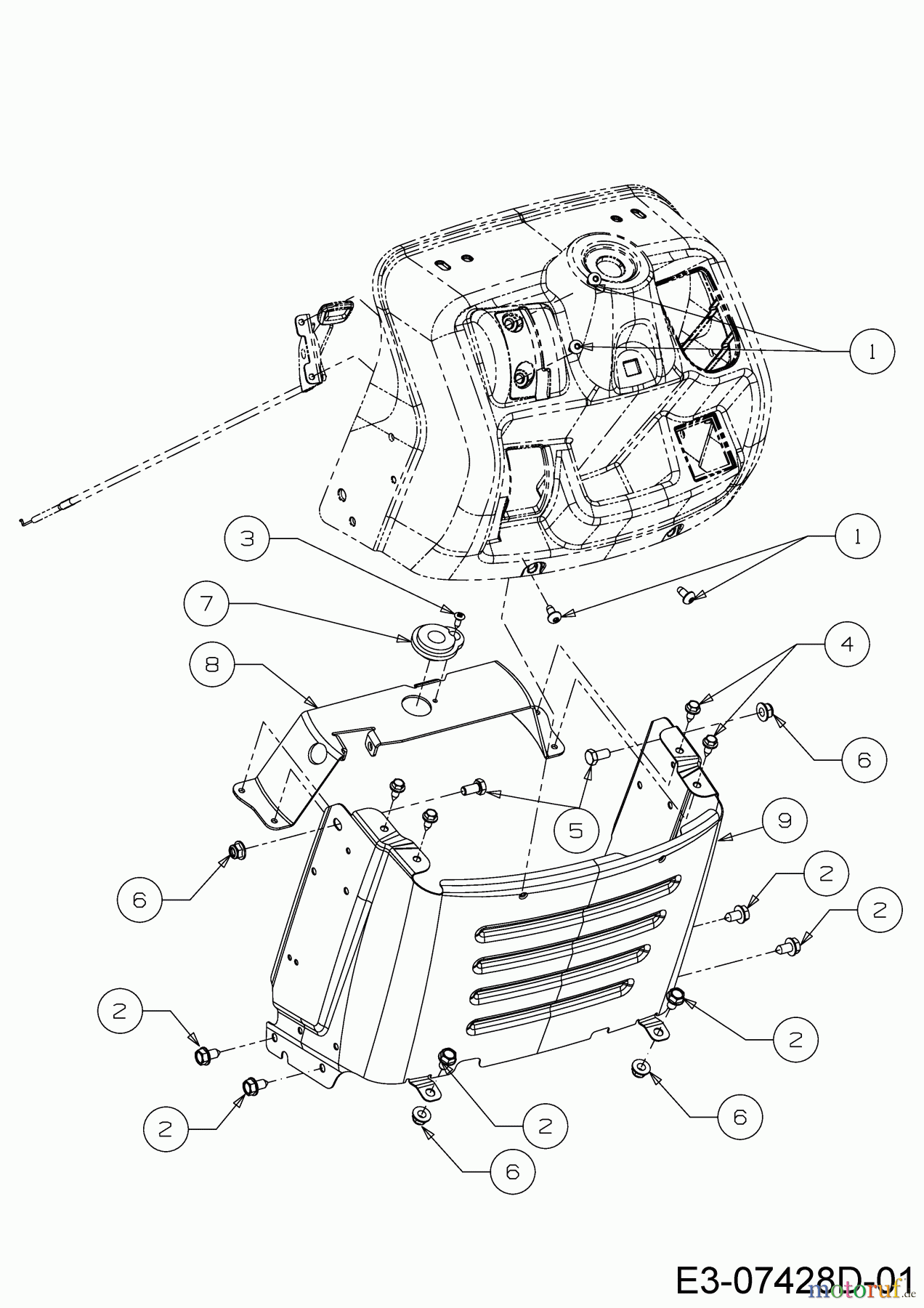  Helington Rasentraktoren H 96 HB 13HM79KF686  (2017) Armaturenbrett