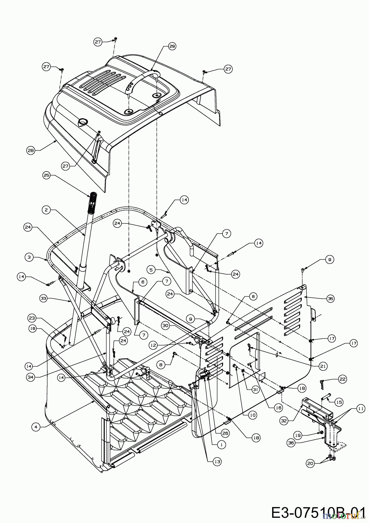  Gartenland Rasentraktoren GL 13,5-92 T 13HH77GE640  (2015) Grasfangvorrichtung