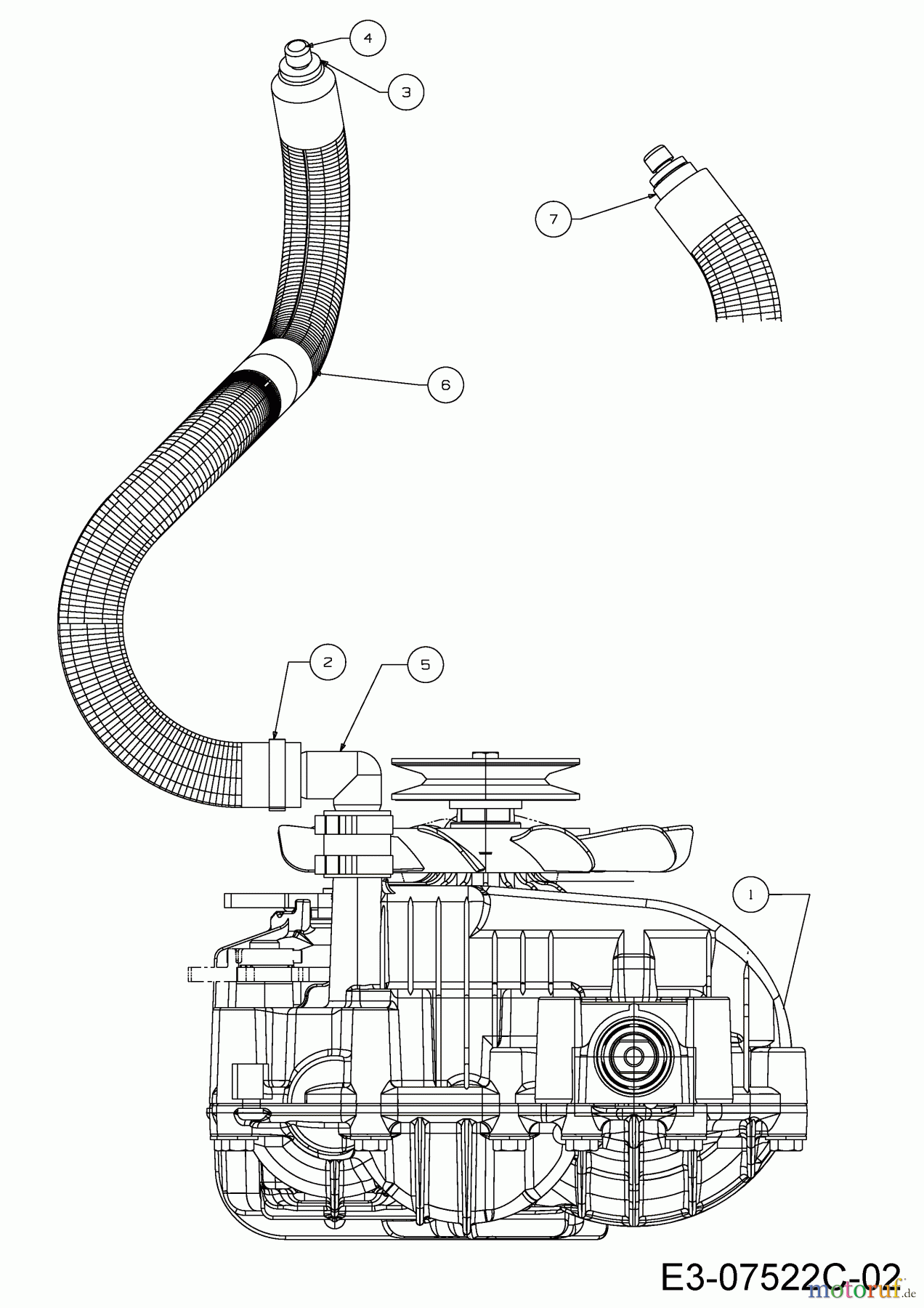  Massey Ferguson Rasentraktoren MF 41-22 RD 13HP91GN695  (2015) Entlüftungsschlauch, Hydrostat