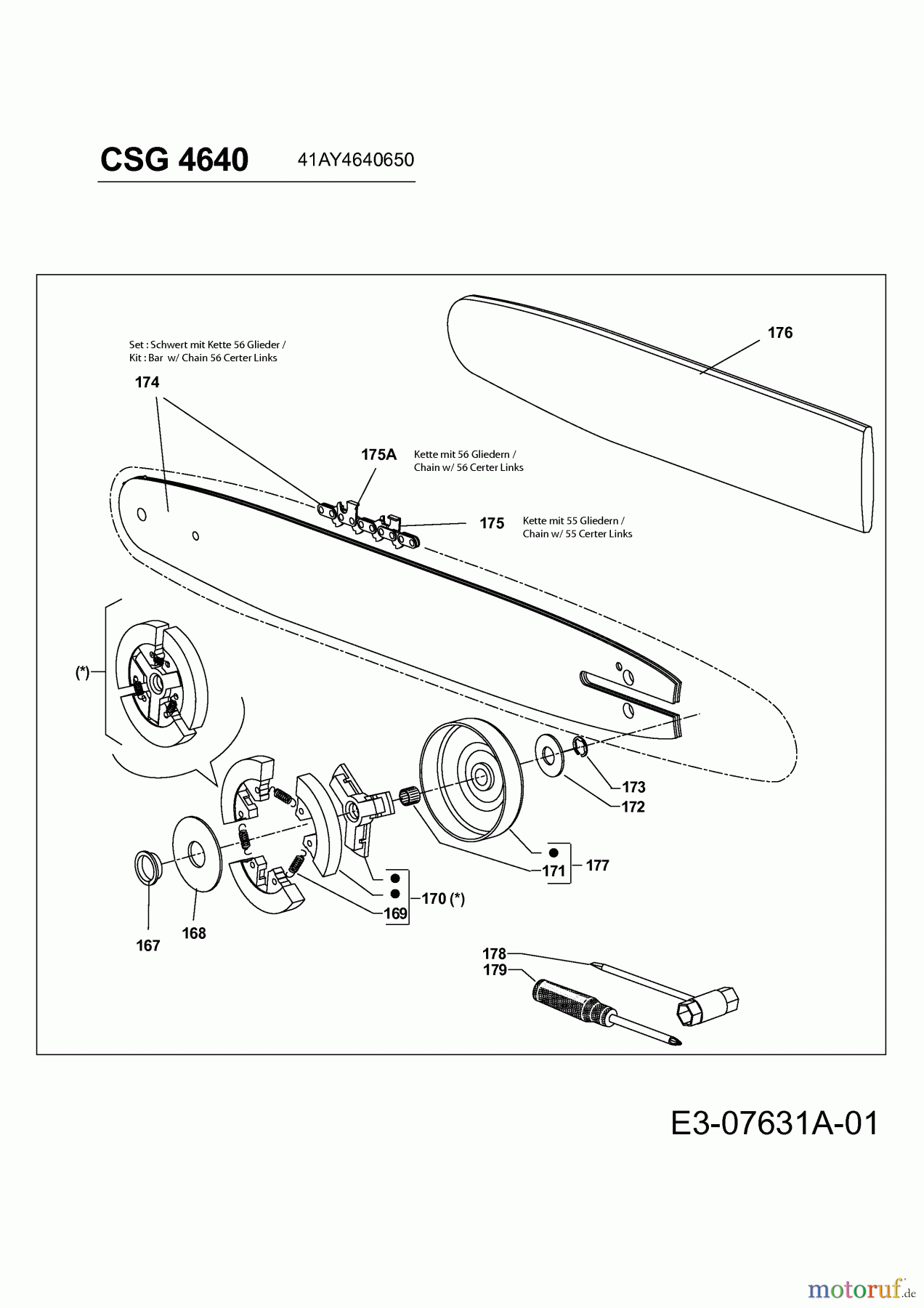  Wolf-Garten Motorkettensägen CSG 4640 41AY4640650  (2014) Schwert