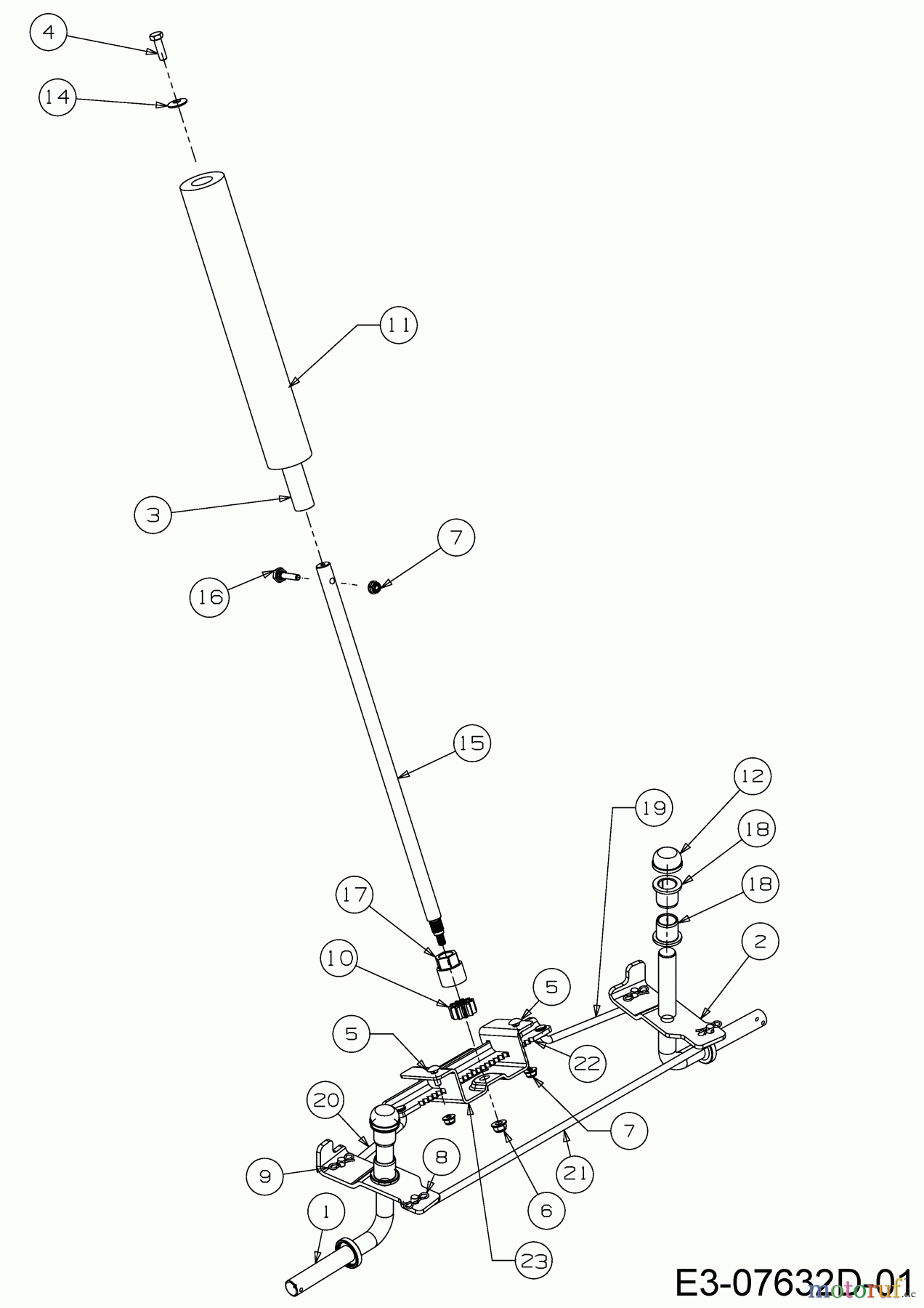  Wolf-Garten Rasentraktoren RDE 60 M 13A326SC650F  (2017) Lenkung