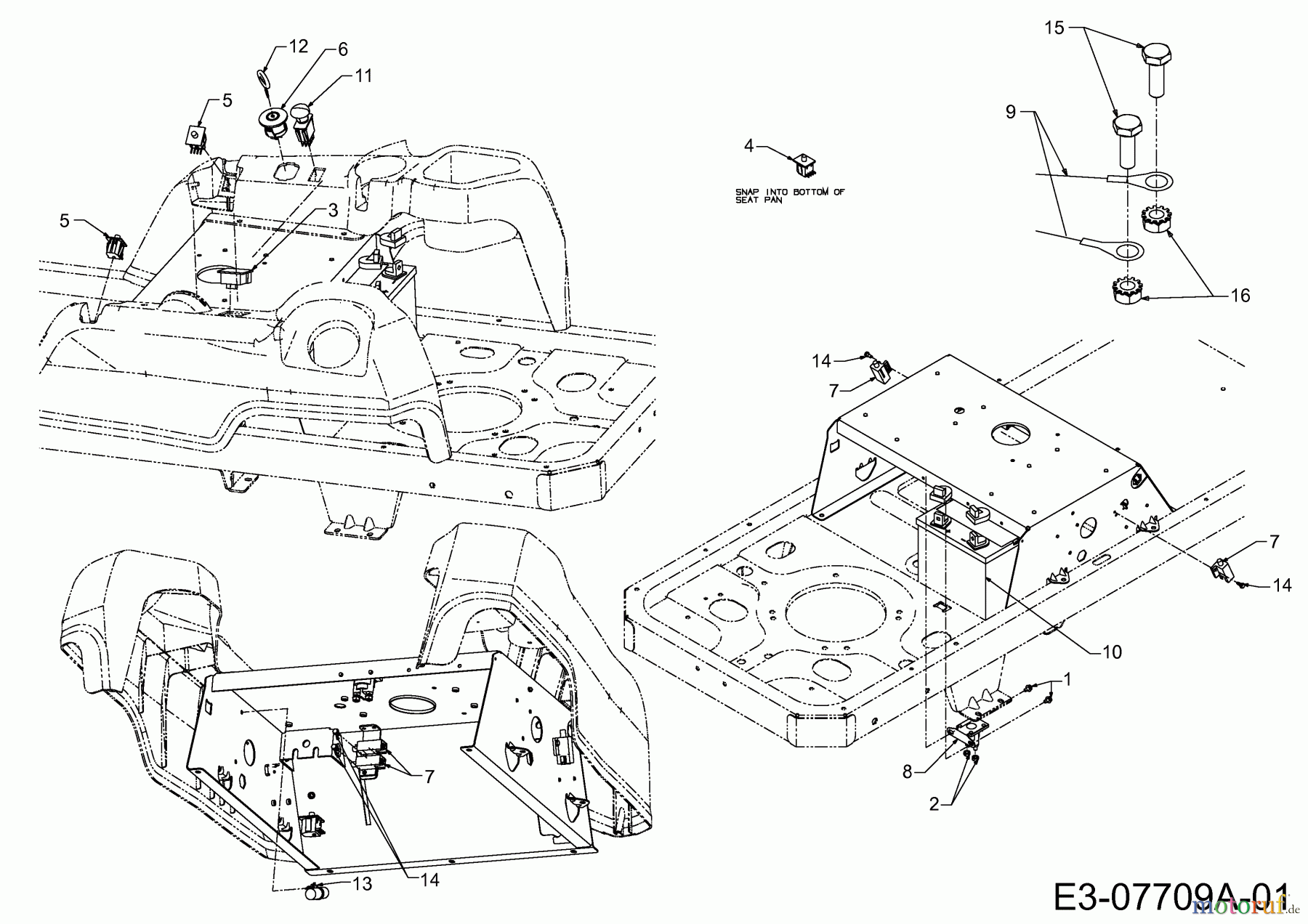  Cub Cadet Zero Turn RZT 50 17AF2ACP330  (2013) Elektroteile