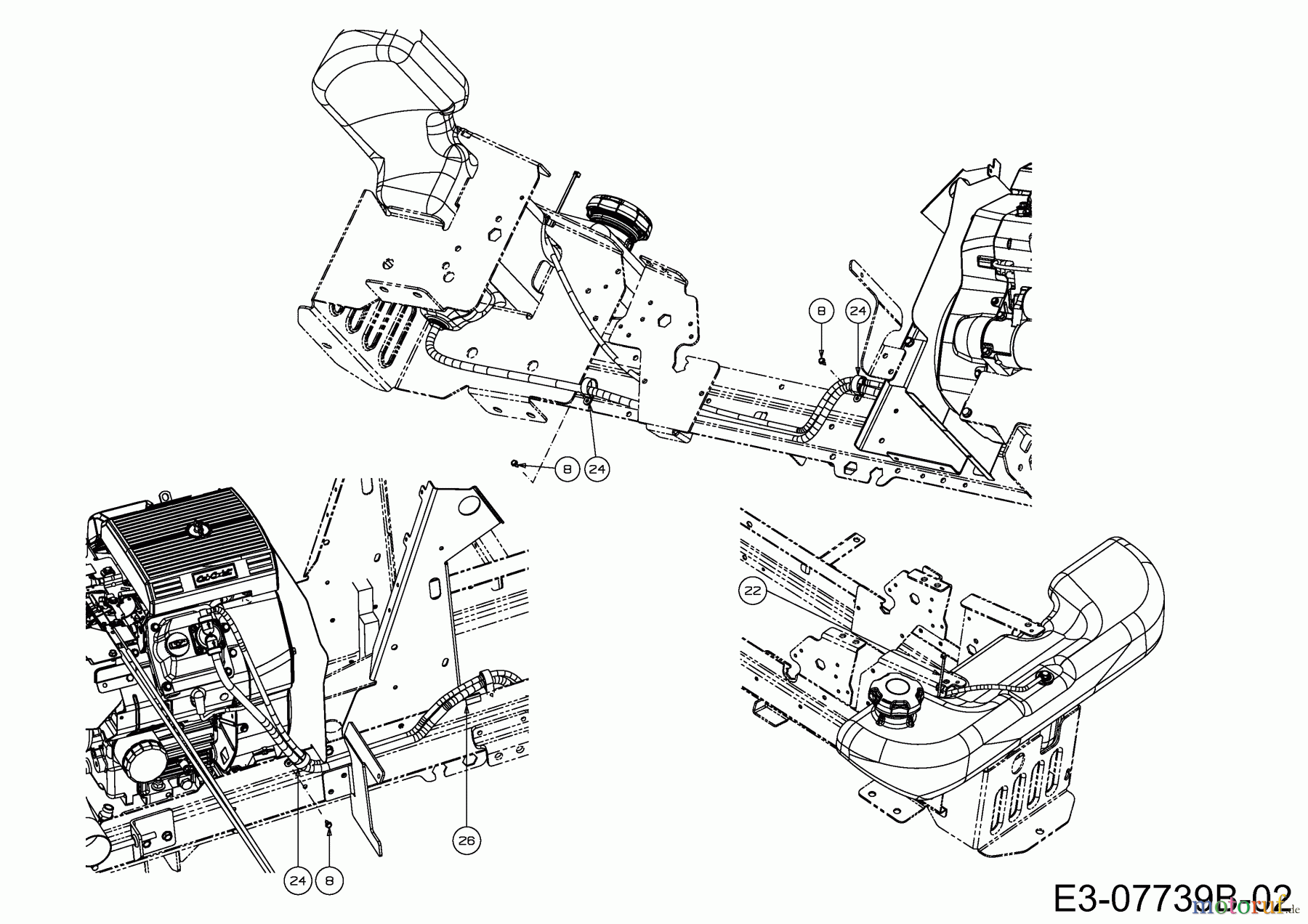  Cub Cadet Gartentraktoren GTX 2100 14A-3GE-603  (2014) Motorzubehör