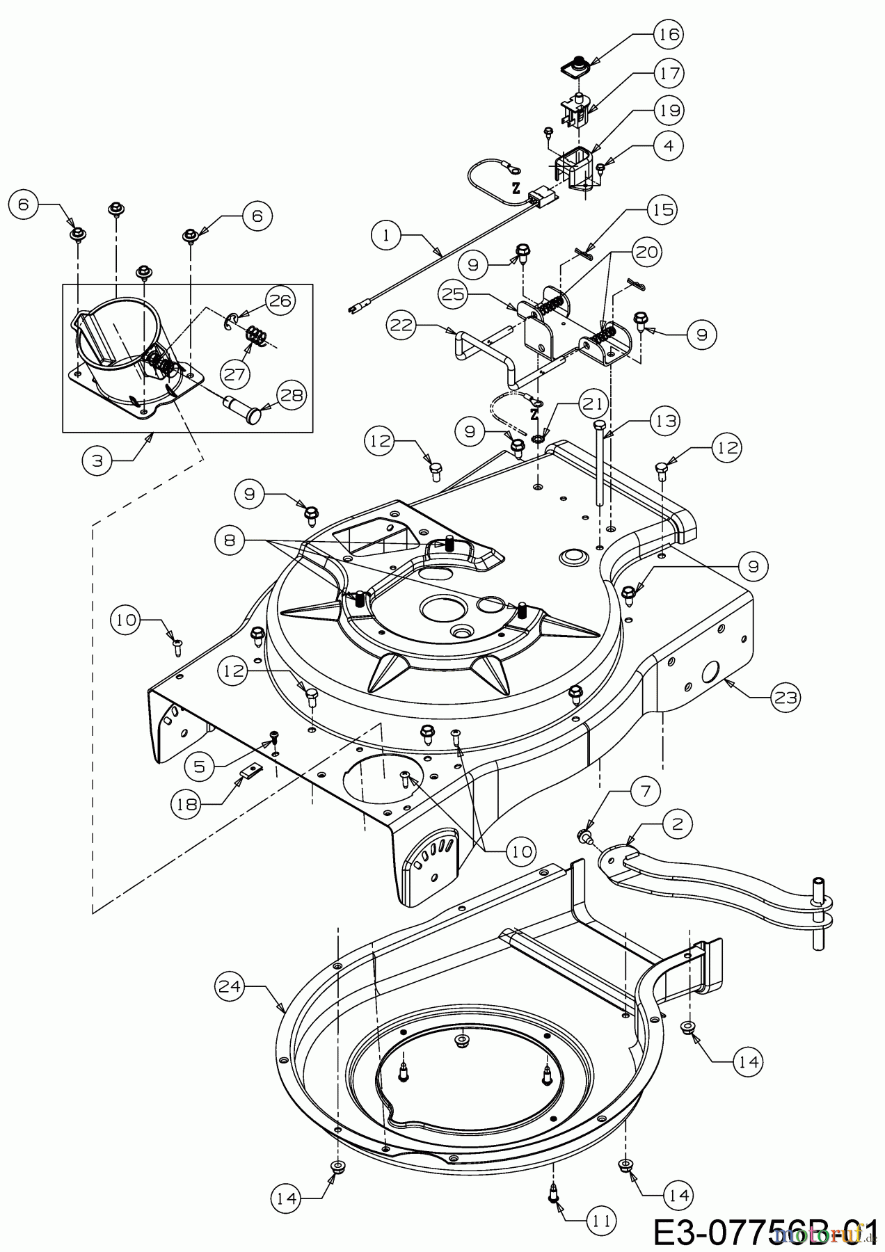  Cub Cadet Laubsauger mit Häckselfunktion CSV 050 24B-05MP710  (2017) Gehäuse