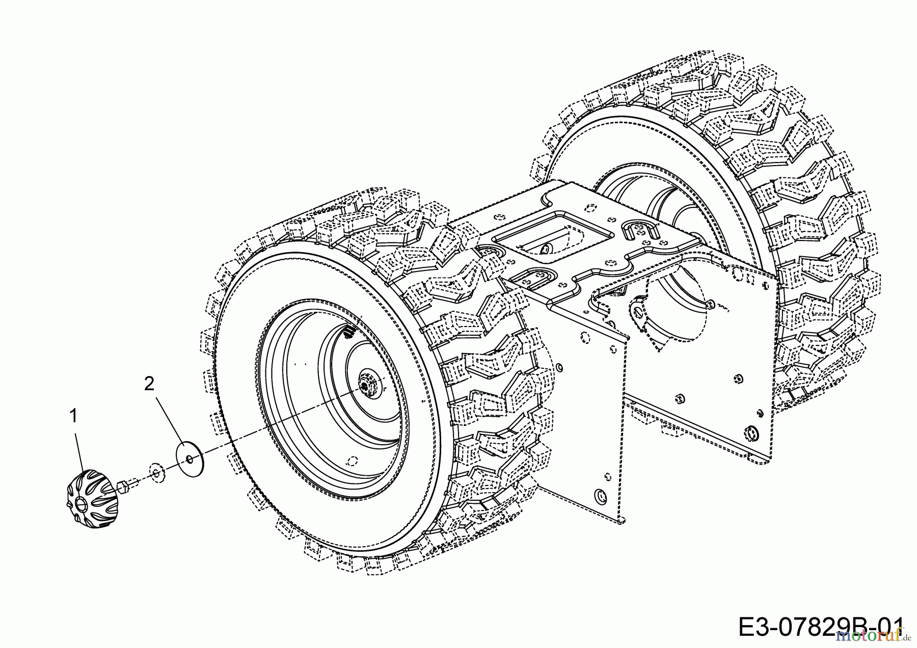  WOLF-Garten Expert Schneefräsen Expert 7190 HD 31AY55SY650  (2018) Radkappen