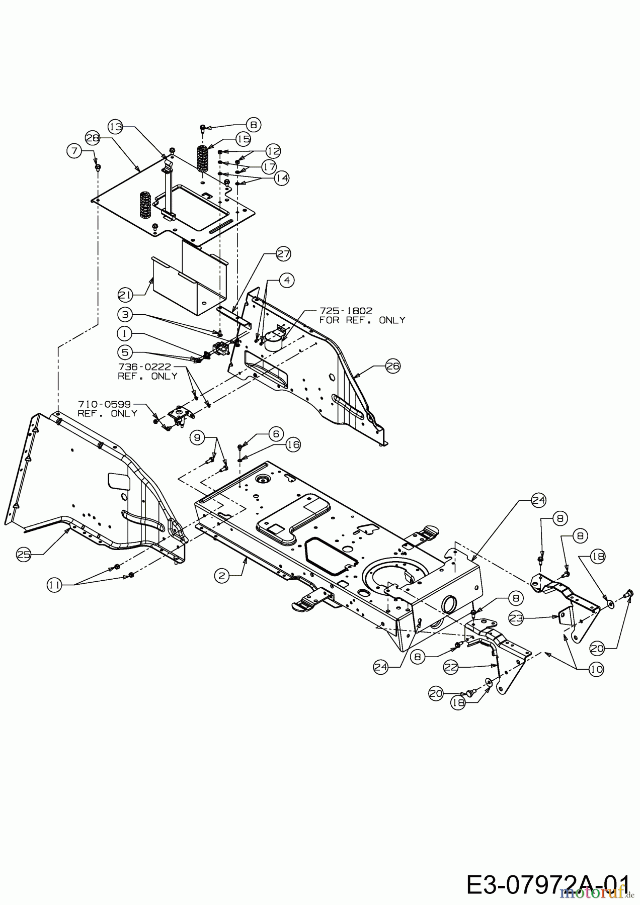  Gutbrod Rasentraktoren GLX 105 RHL 13AT516N690  (2002) Rahmen