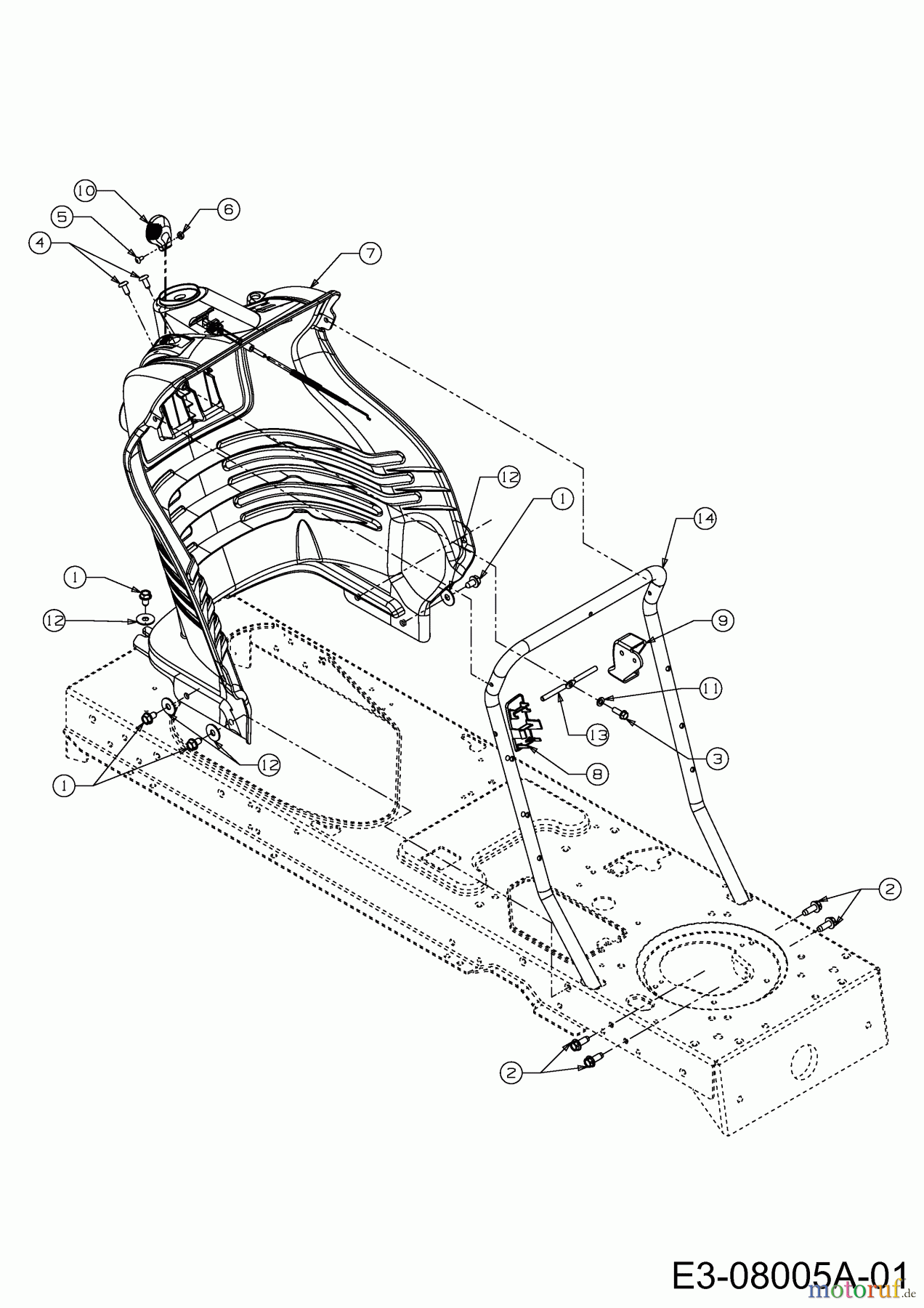  Gutbrod Rasentraktoren GLX 105 RA 13BA506N690  (2003) Armaturenbrett