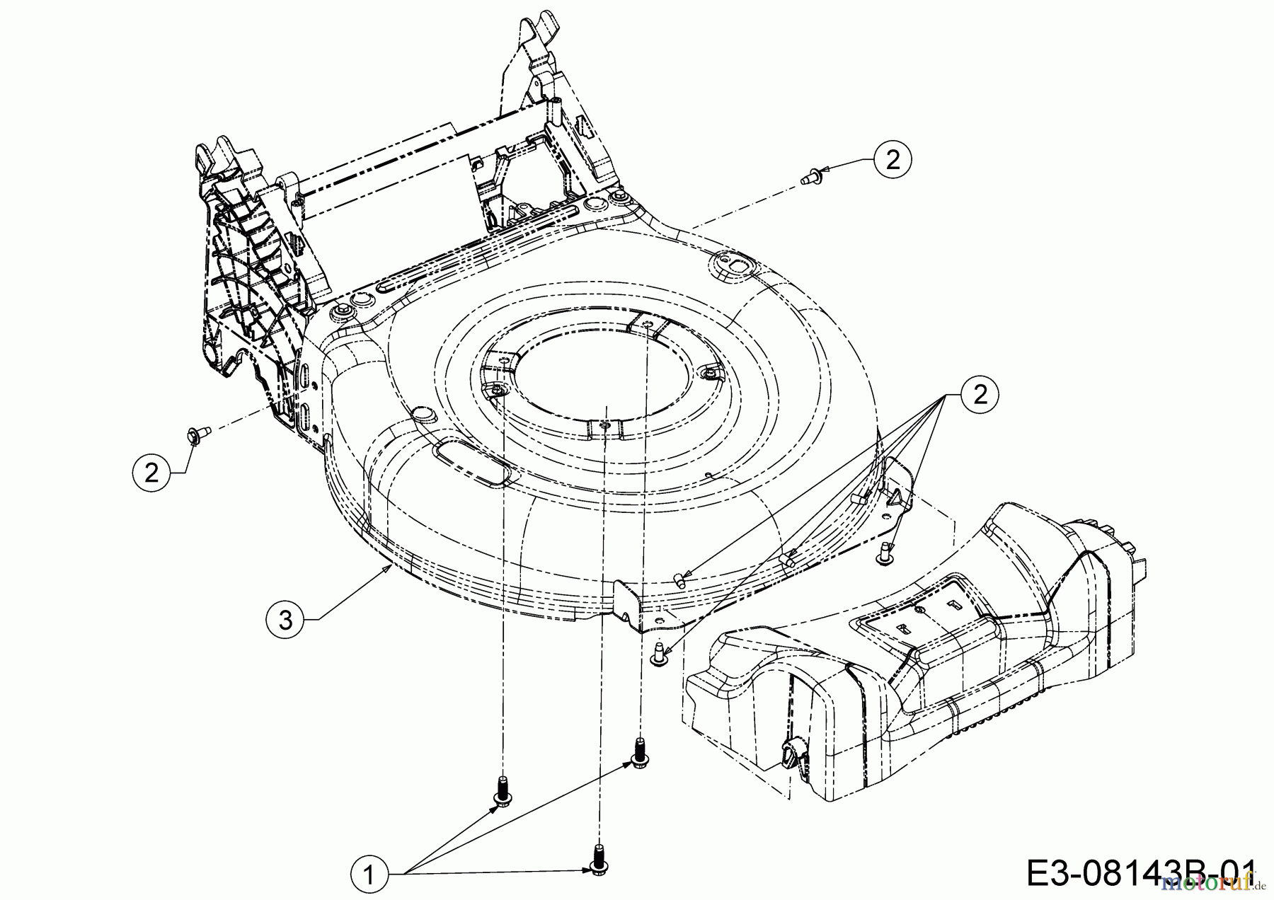  MTD Motormäher 46 PB 11A-TA5B600  (2014) Mähwerksgehäuse