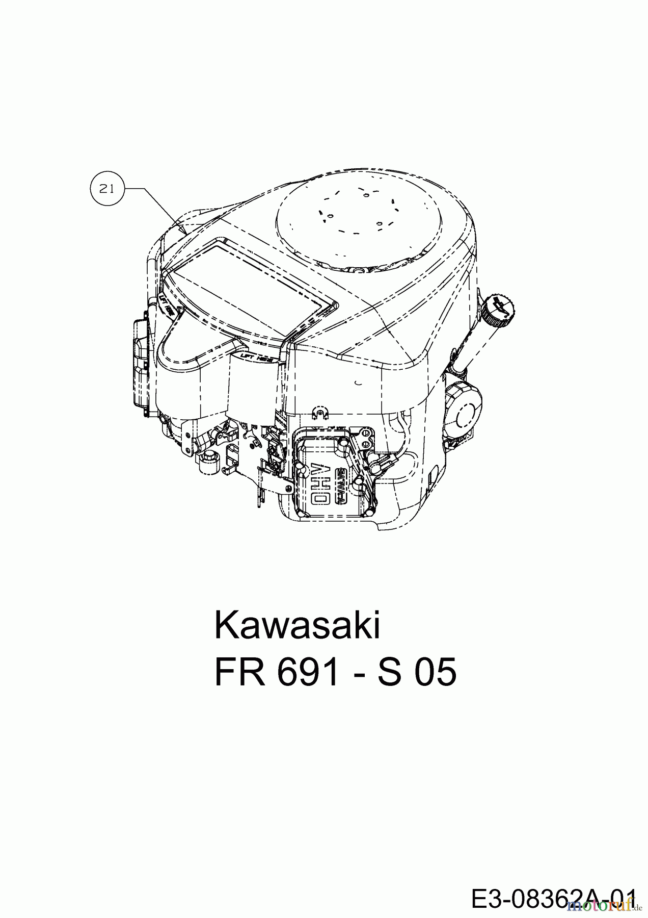  Cub Cadet Zero Turn Z-Force S 54 17AI5GHC010  (2014) Motor Kawasaki