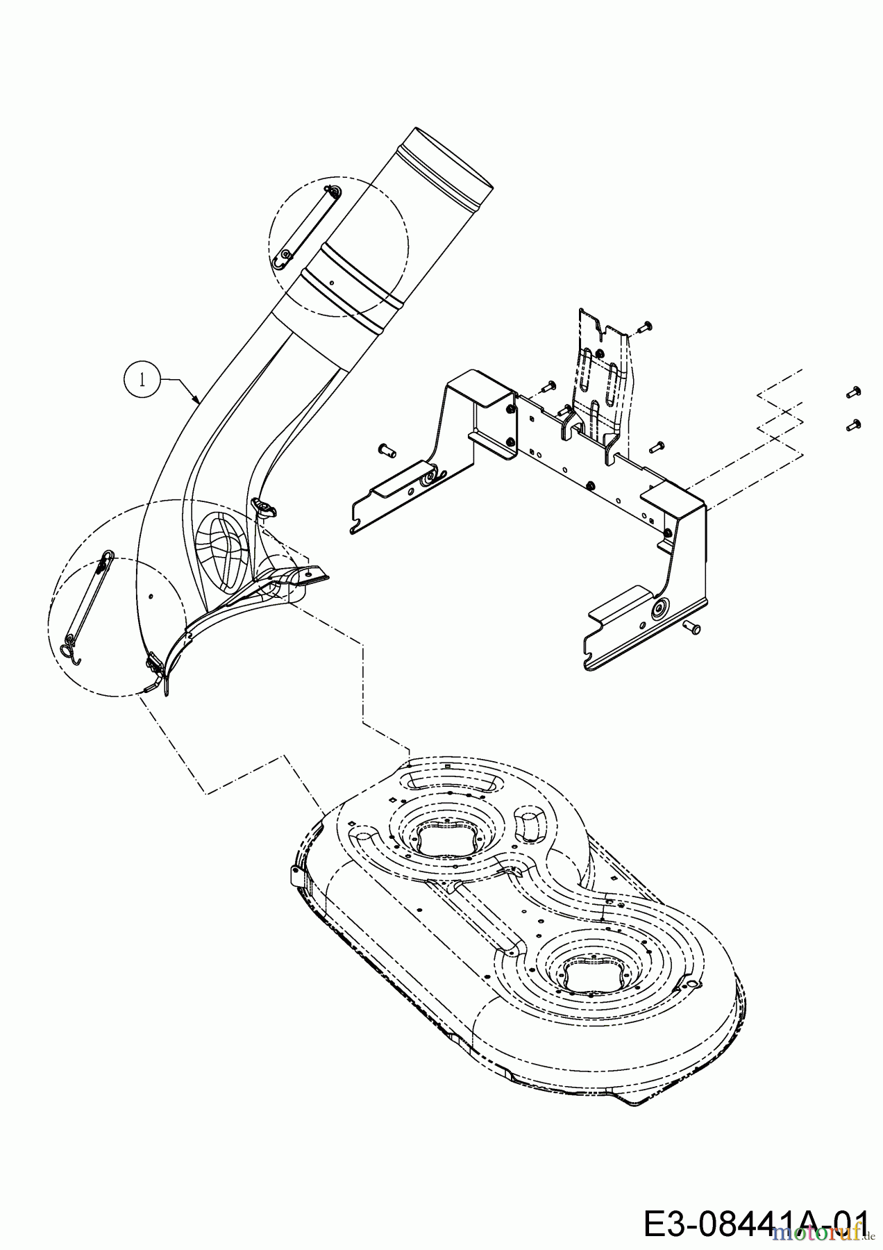  MTD Zubehör Zubehör Zero Turn Grasfangvorrichtung für RZT 42 19B70020OEM  (2014) Auswurfschacht