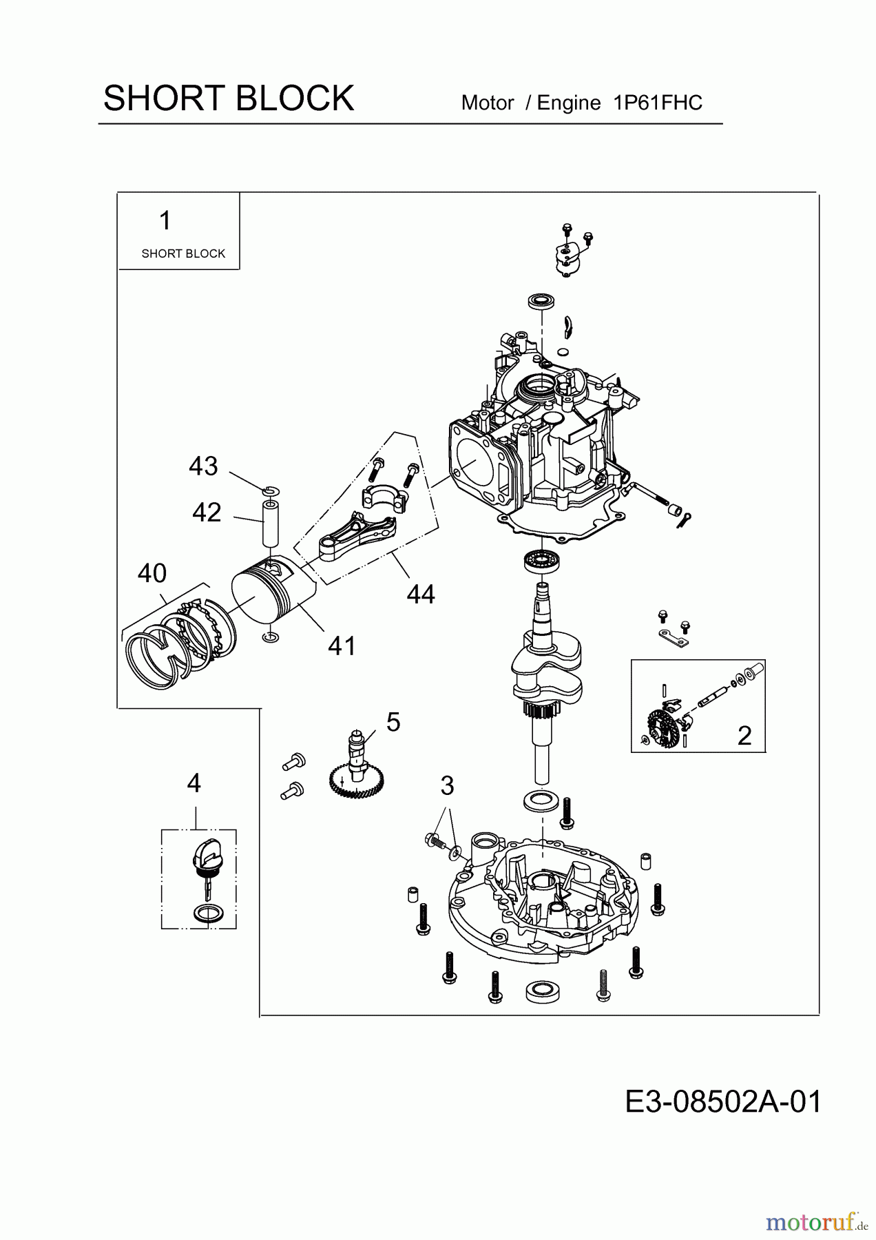  MTD-Motoren Vertikal 1P61FHC 752Z1P61FHC  (2015) Rumpfmotor