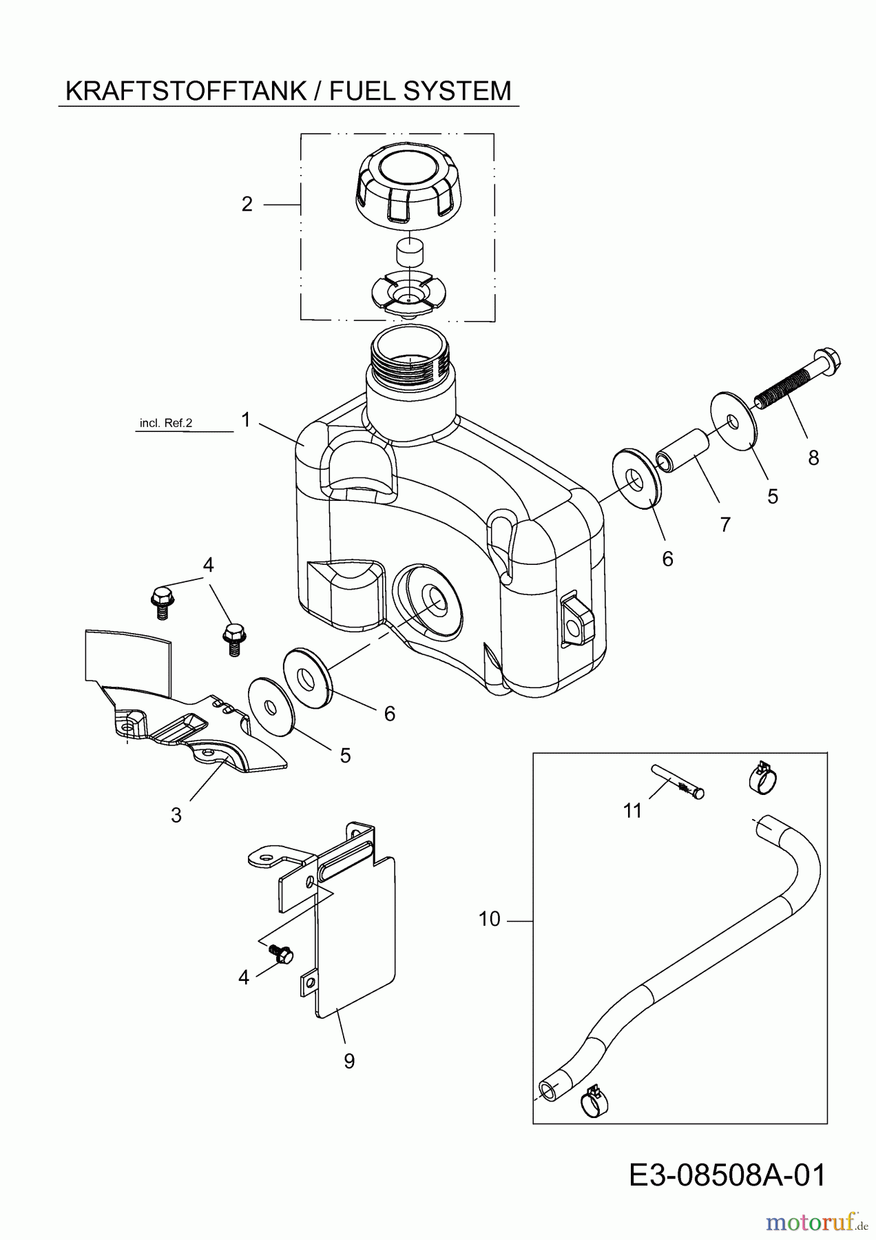  MTD-Motoren Vertikal 1P61FHC 752Z1P61FHC  (2015) Tank