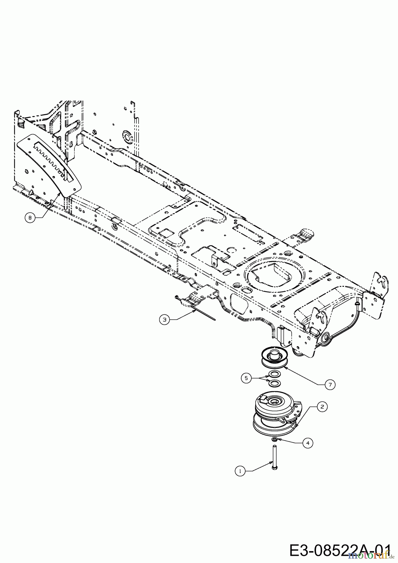  Troy-Bilt Rasentraktoren TB 4220 13AP90KS309  (2013) Elektromagnetkupplung, Motorkeilriemenscheibe