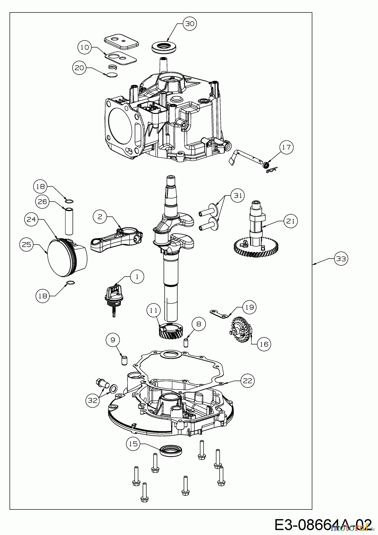  MTD-Motoren Vertikal 1T65RH 752Z1T65RH  (2017) Rumpfmotor