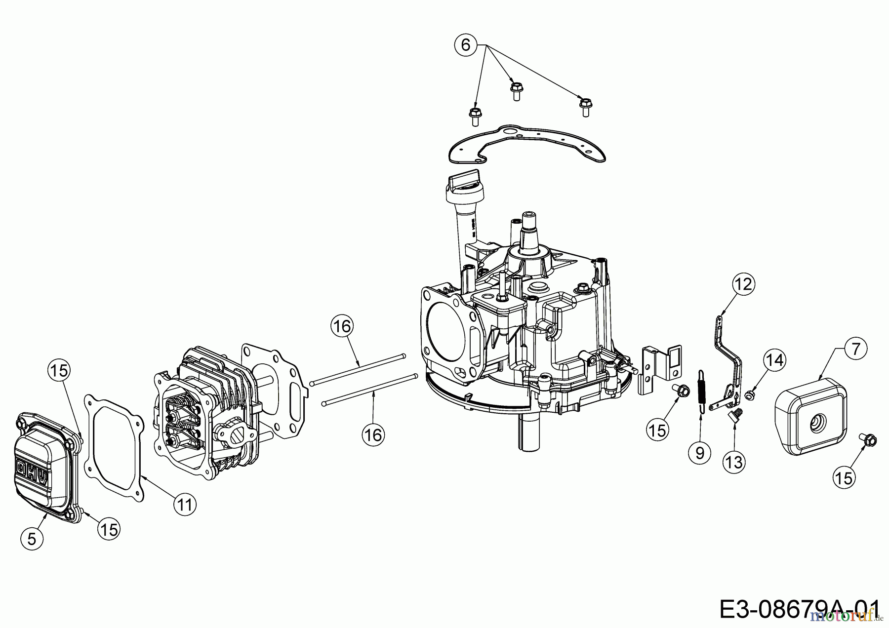  MTD-Motoren Vertikal 5T65RH 752Z5T65RH  (2018) Reglerhebel, Ventildeckel