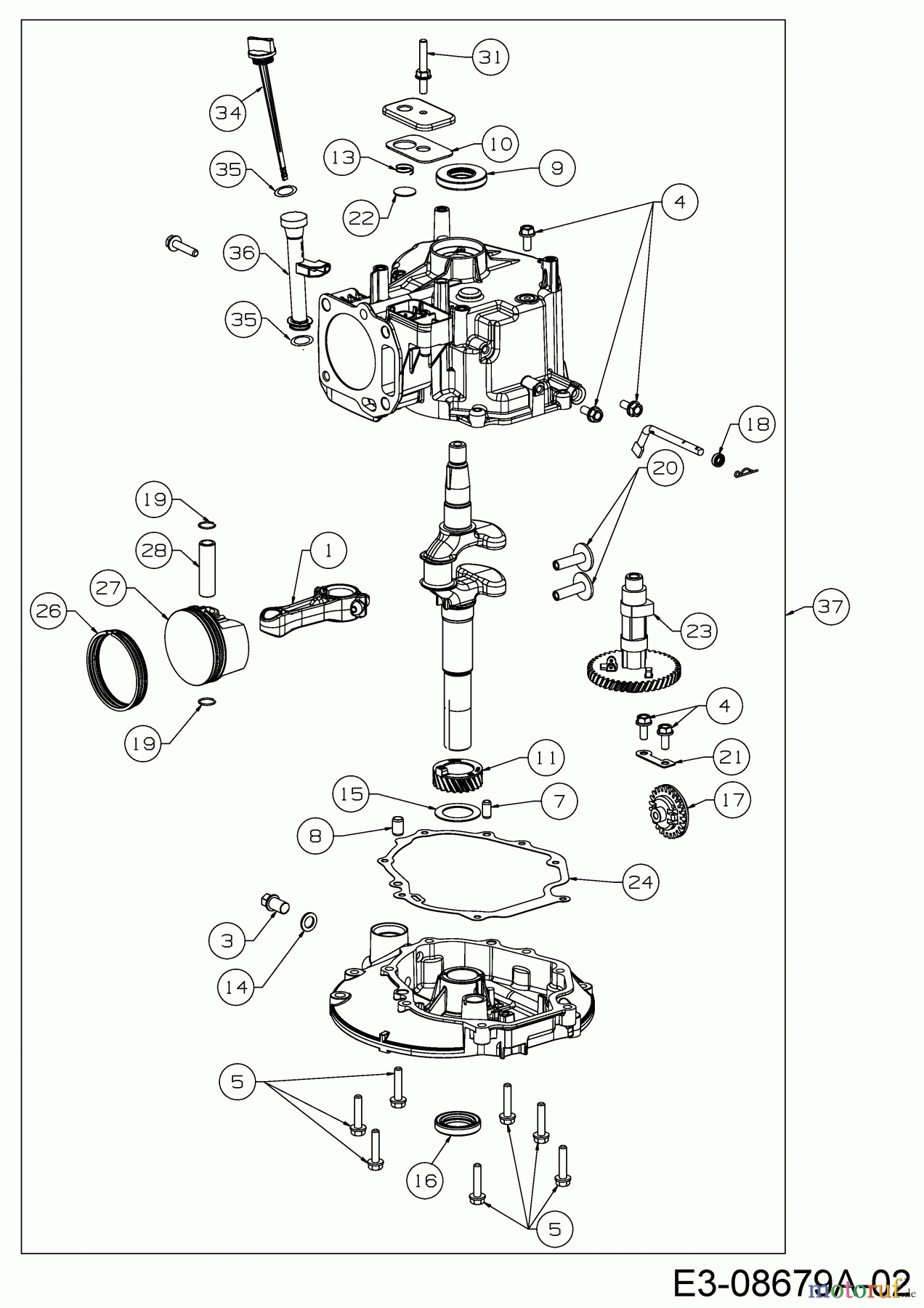  MTD-Motoren Vertikal 5T65RH 752Z5T65RH  (2014) Rumpfmotor