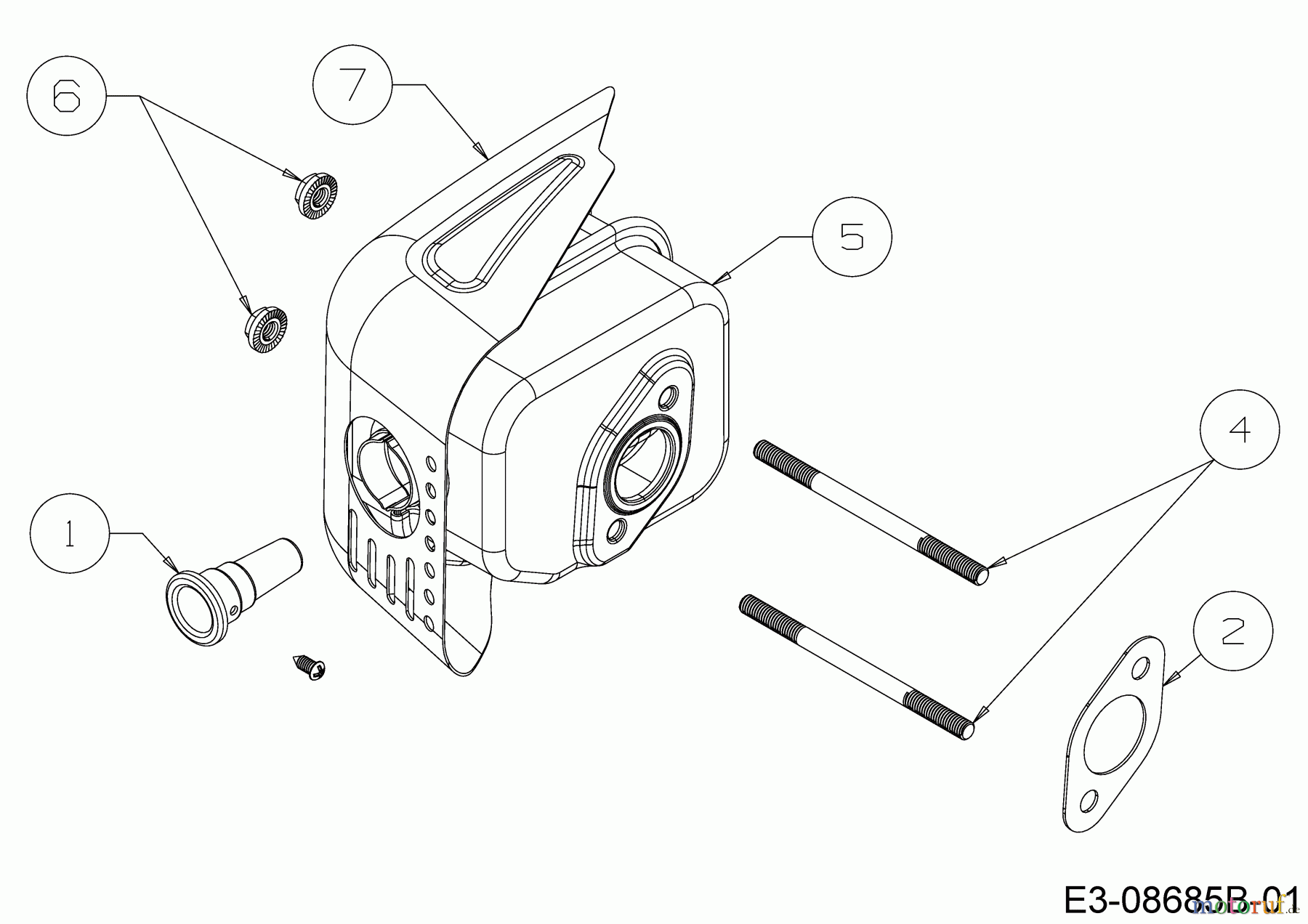  MTD-Motoren Vertikal 1X65RH 752Z1X65RH  (2017) Auspuff