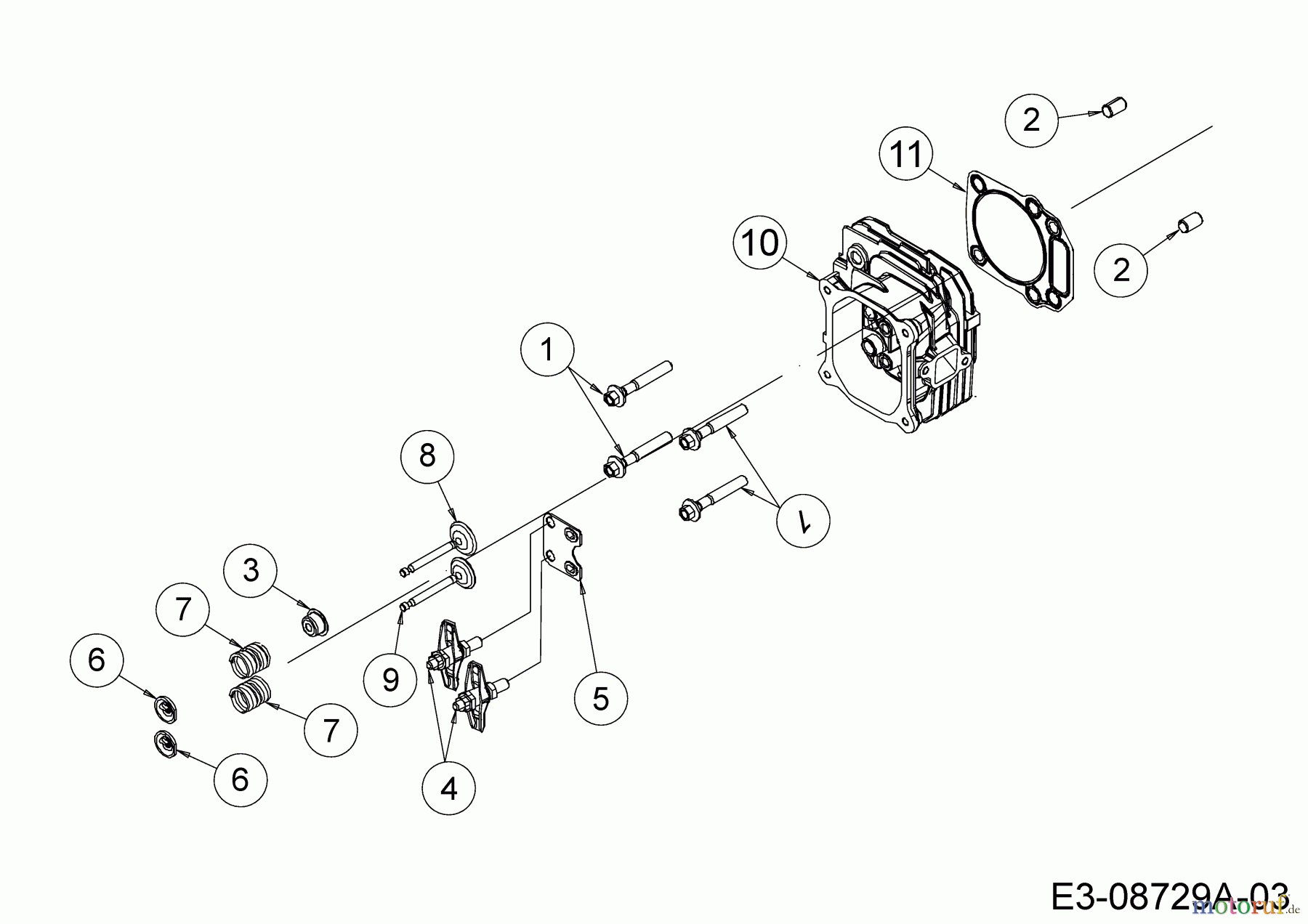  MTD-Motoren Vertikal 7X70JU 752Z7X70JU  (2017) Zylinderkopf