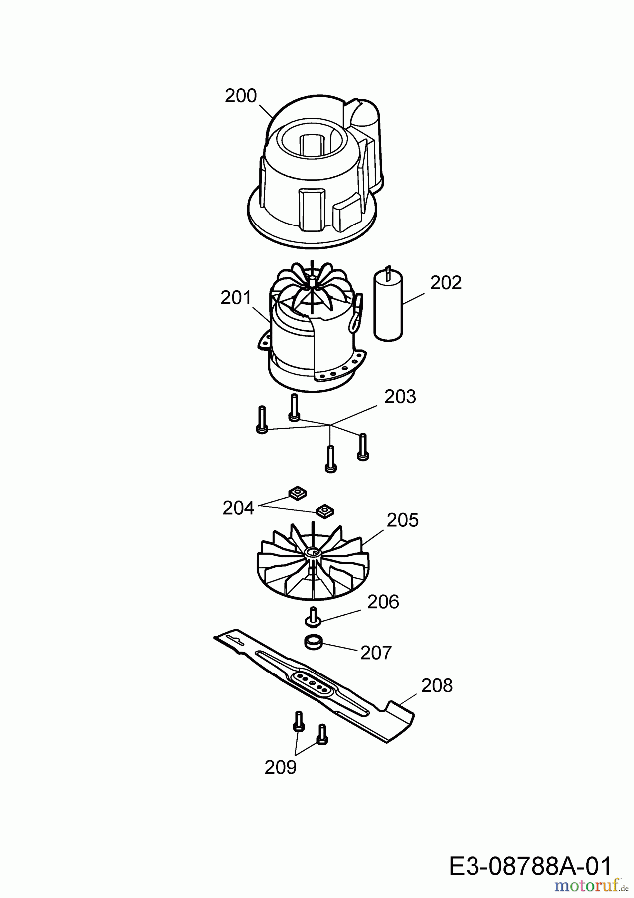  WOLF-Garten Expert Elektromäher Expert 34 E 18BWF1S-650  (2017) Messer, Motor