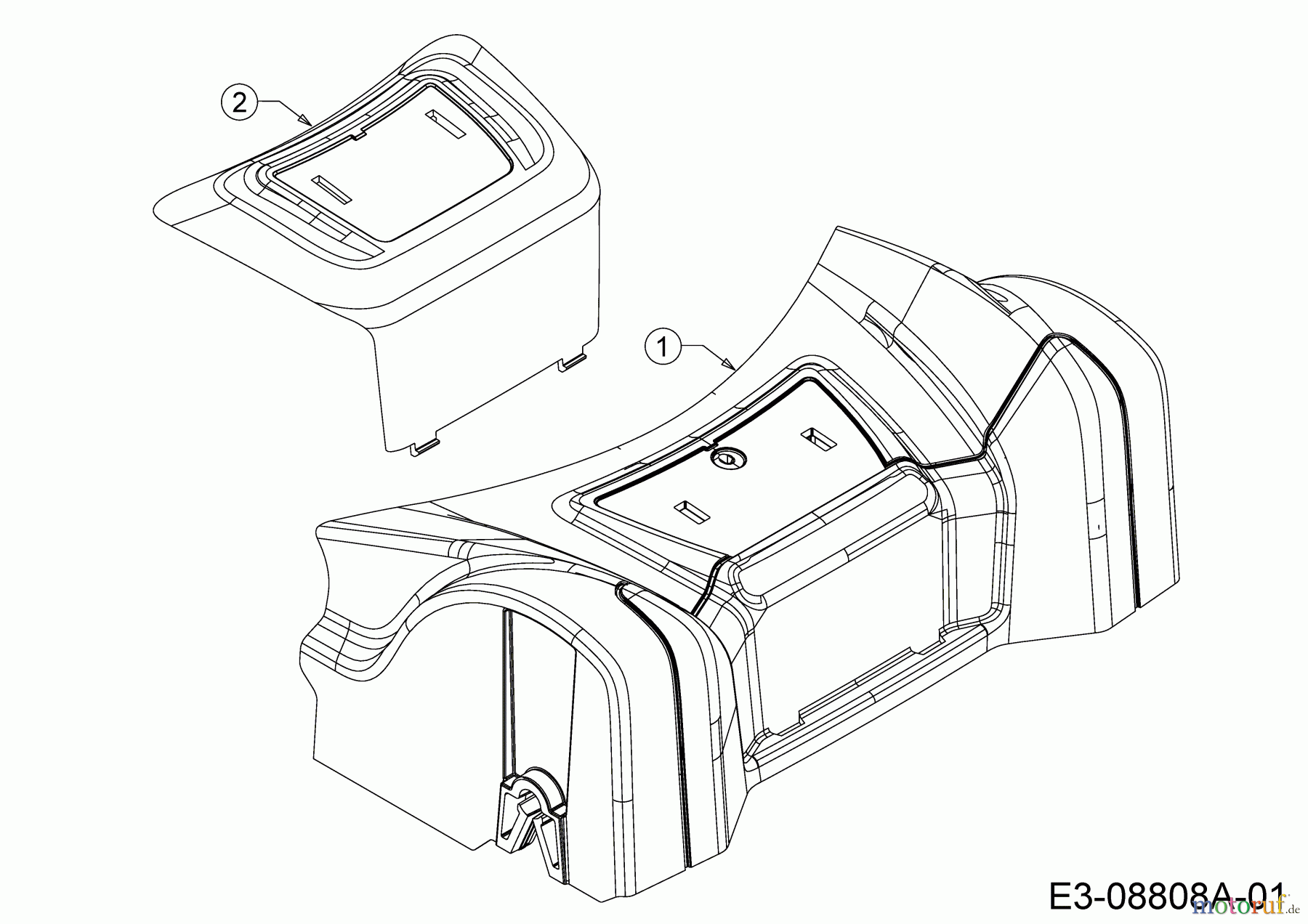  Wingart Motormäher mit Antrieb BR 1446 RA 12B-TH5C601  (2016) Abdeckung Vorderachse