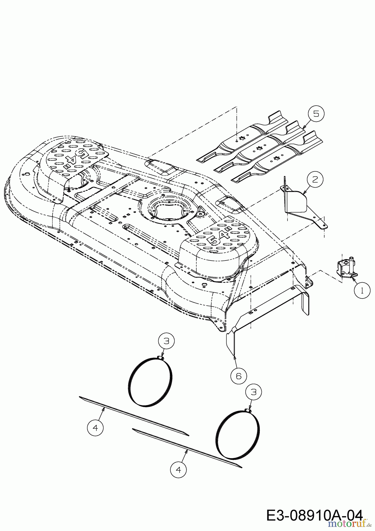  MTD Zubehör Zubehör Zero Turn Grasfangvorrichtung für RZT 54 mit Mähwerk W (54