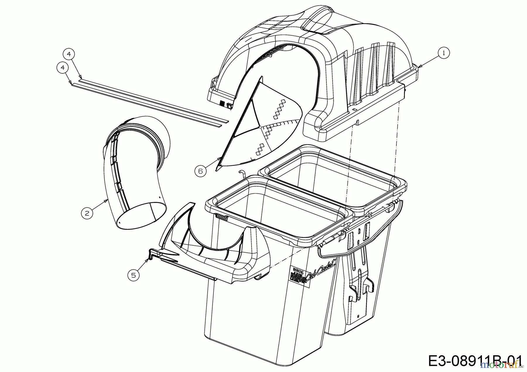  MTD Zubehör Zubehör Zero Turn Grasfangvorrichtung für RZT 54 mit Mähwerk W (54