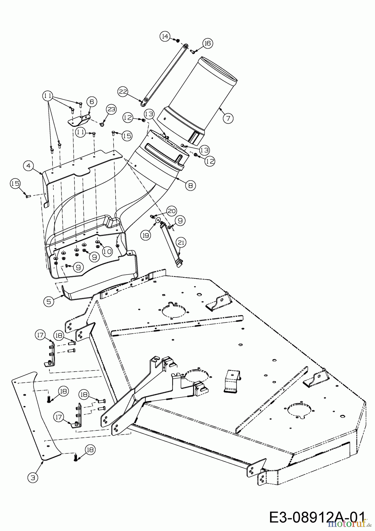  MTD Zubehör Zubehör Zero Turn Grasfangvorrichtung für XZ 3 122 mit Mähwerk B (48