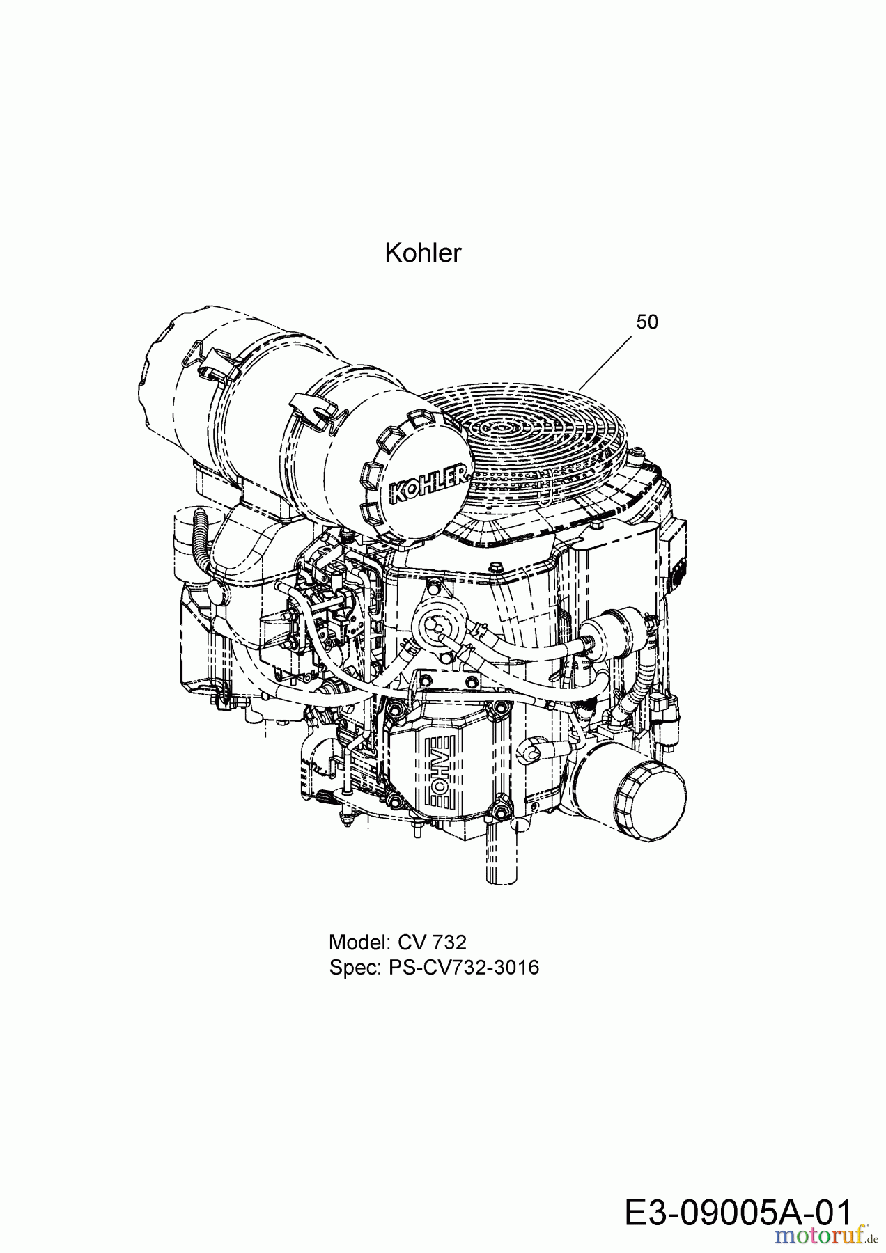  Cub Cadet Zero Turn Tank L 60 Commercial 53AN2RTD050  (2015) Motor Kohler