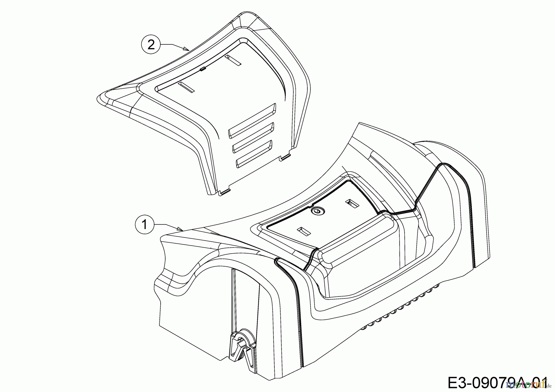  MTD Motormäher mit Antrieb LMEX 46 K 12B-TH7D682  (2017) Abdeckung Vorderachse