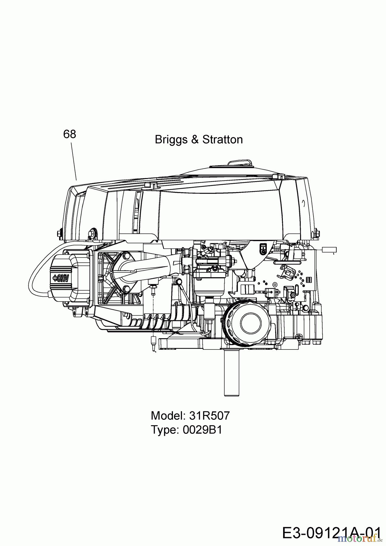  Gartenland Rasentraktoren GL 15.5/92 H 13HM99GE640  (2015) Motor Briggs & Stratton