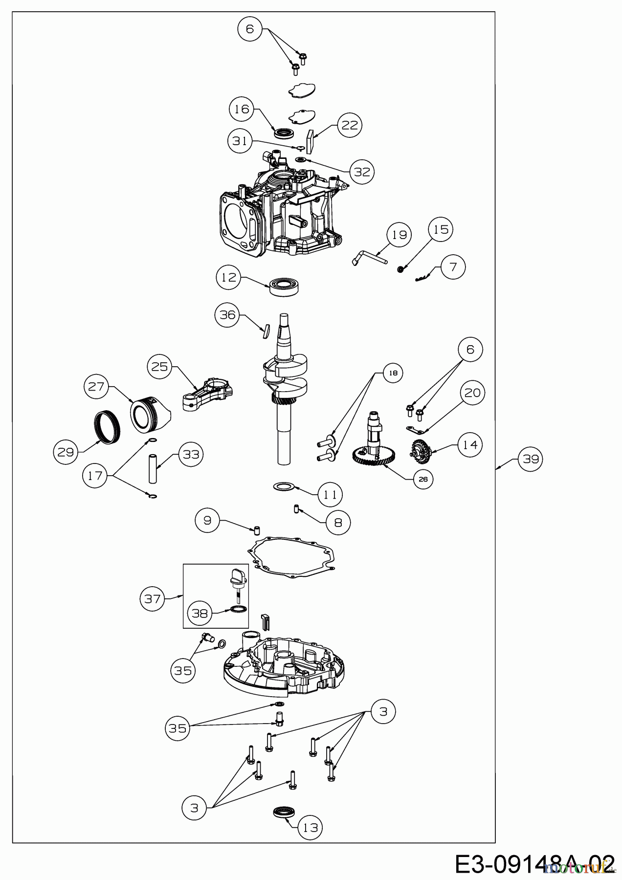  MTD-Motoren Vertikal 1P61BHB 752Z1P61BHB  (2017) Rumpfmotor