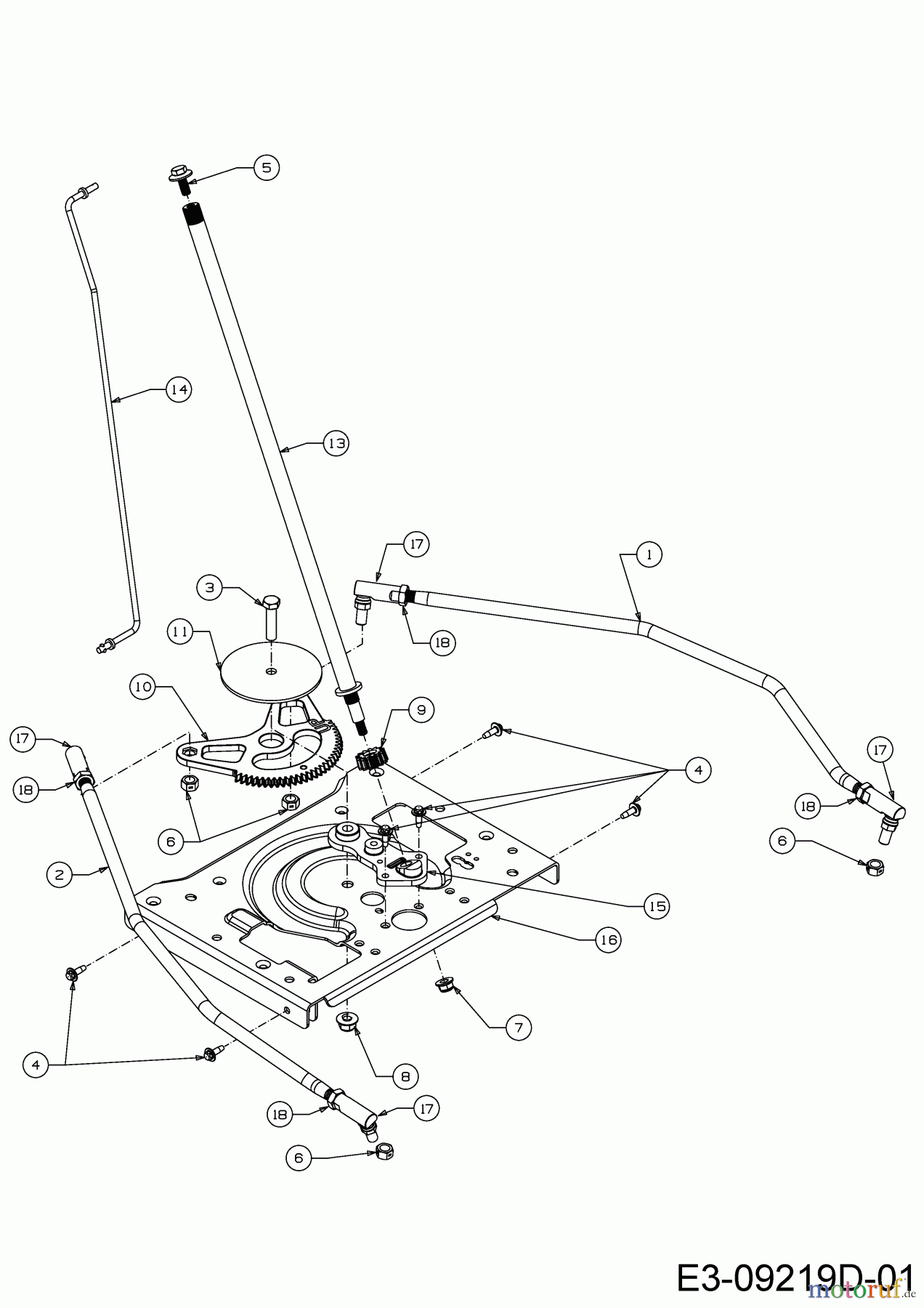  Troy-Bilt Gartentraktoren Super Bronco GT 54 FAB 14A7A3KA066  (2018) Lenkung