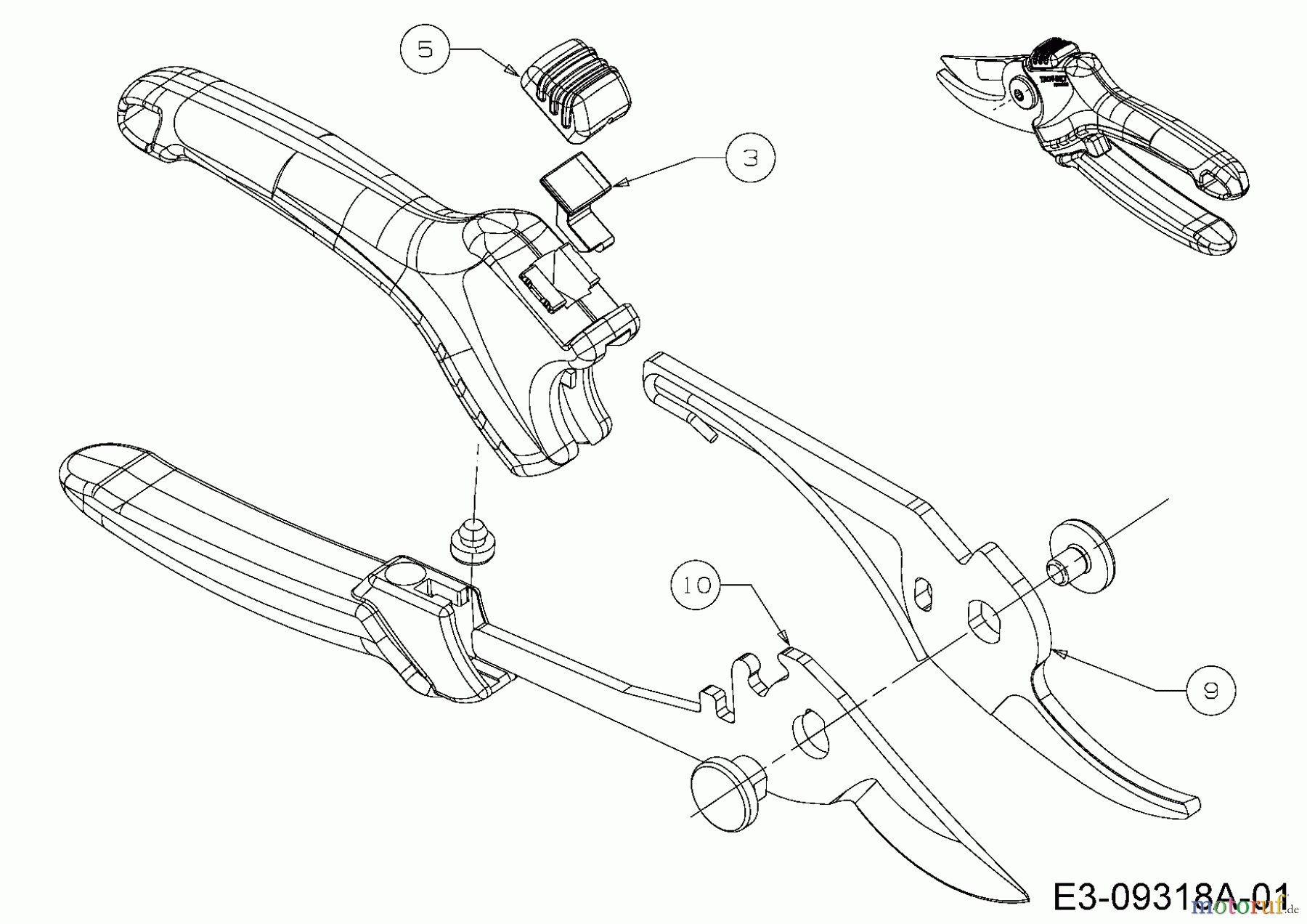  Troy-Bilt Gartenscheren RR 2500 (TB) 490-851-Y013  (2015) Grundgerät