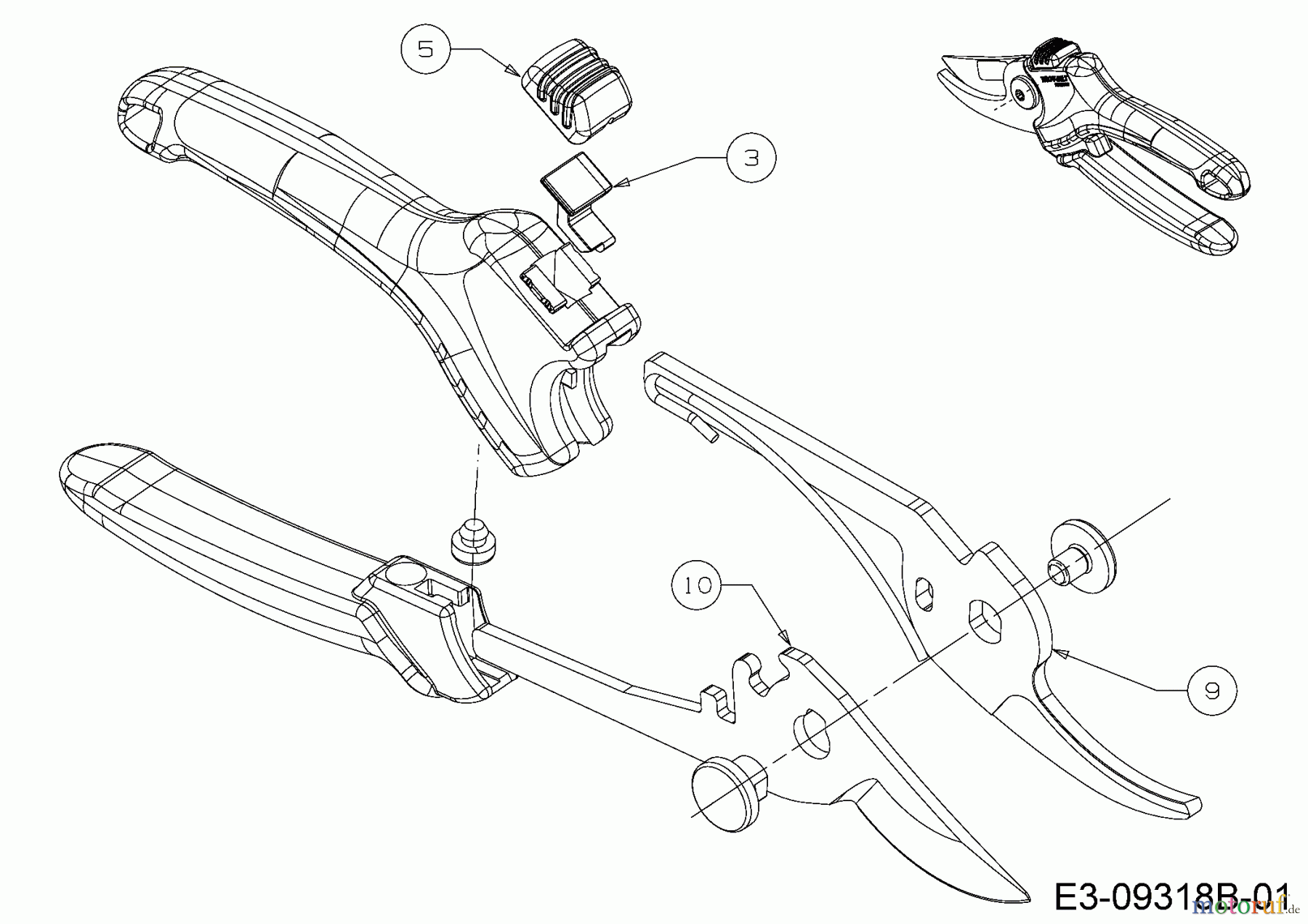  Troy-Bilt Gartenscheren RR 2500 (TB) 490-851-Y013  (2016) Grundgerät