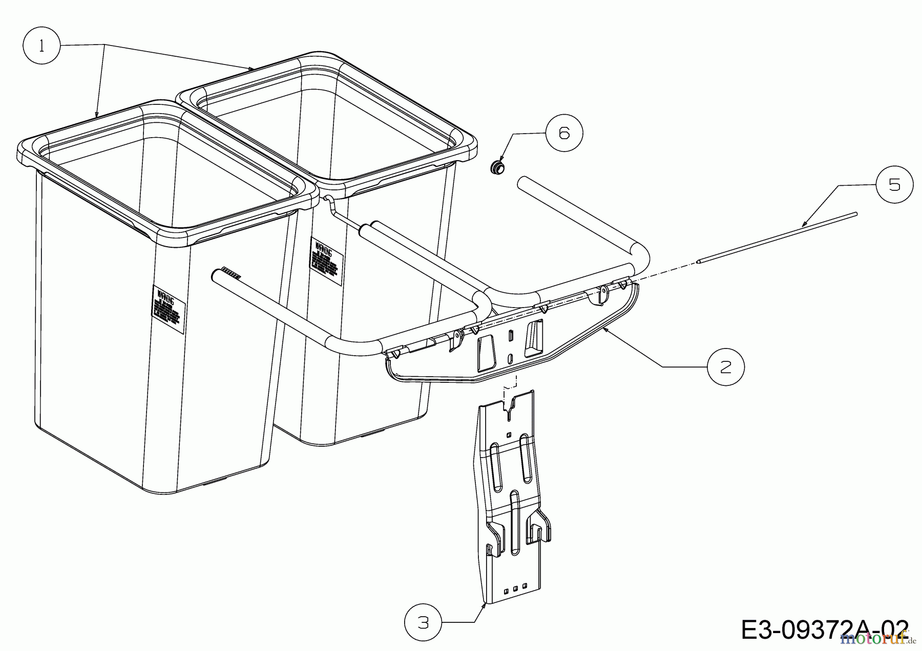  MTD Zubehör Zubehör Zero Turn Grasfangvorrichtung für RZT 54 mit Mähwerk W (54