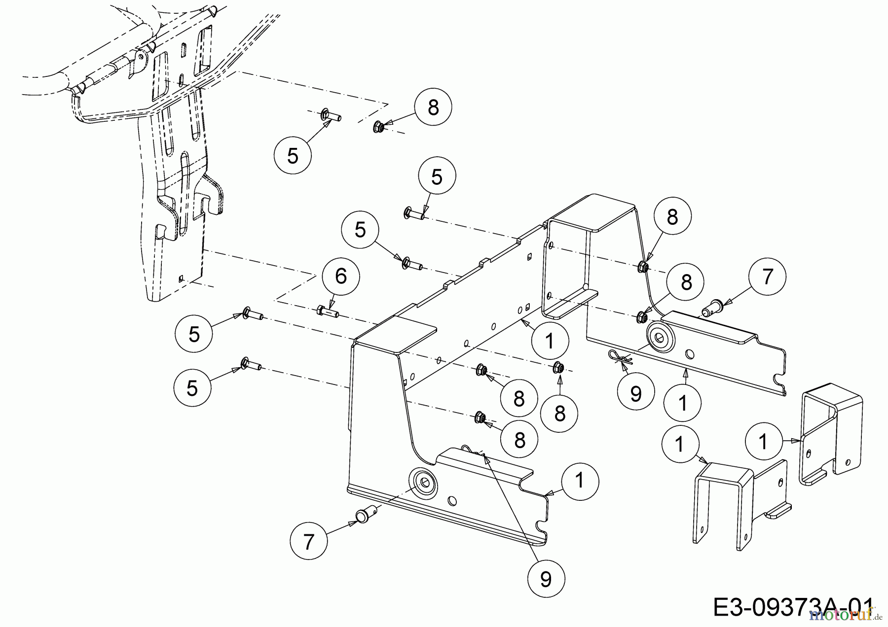  MTD Zubehör Zubehör Zero Turn Grasfangvorrichtung für RZT 42 19C70020OEM  (2015) Aufnahmebügel, Schraubensatz Aufnahmebügel