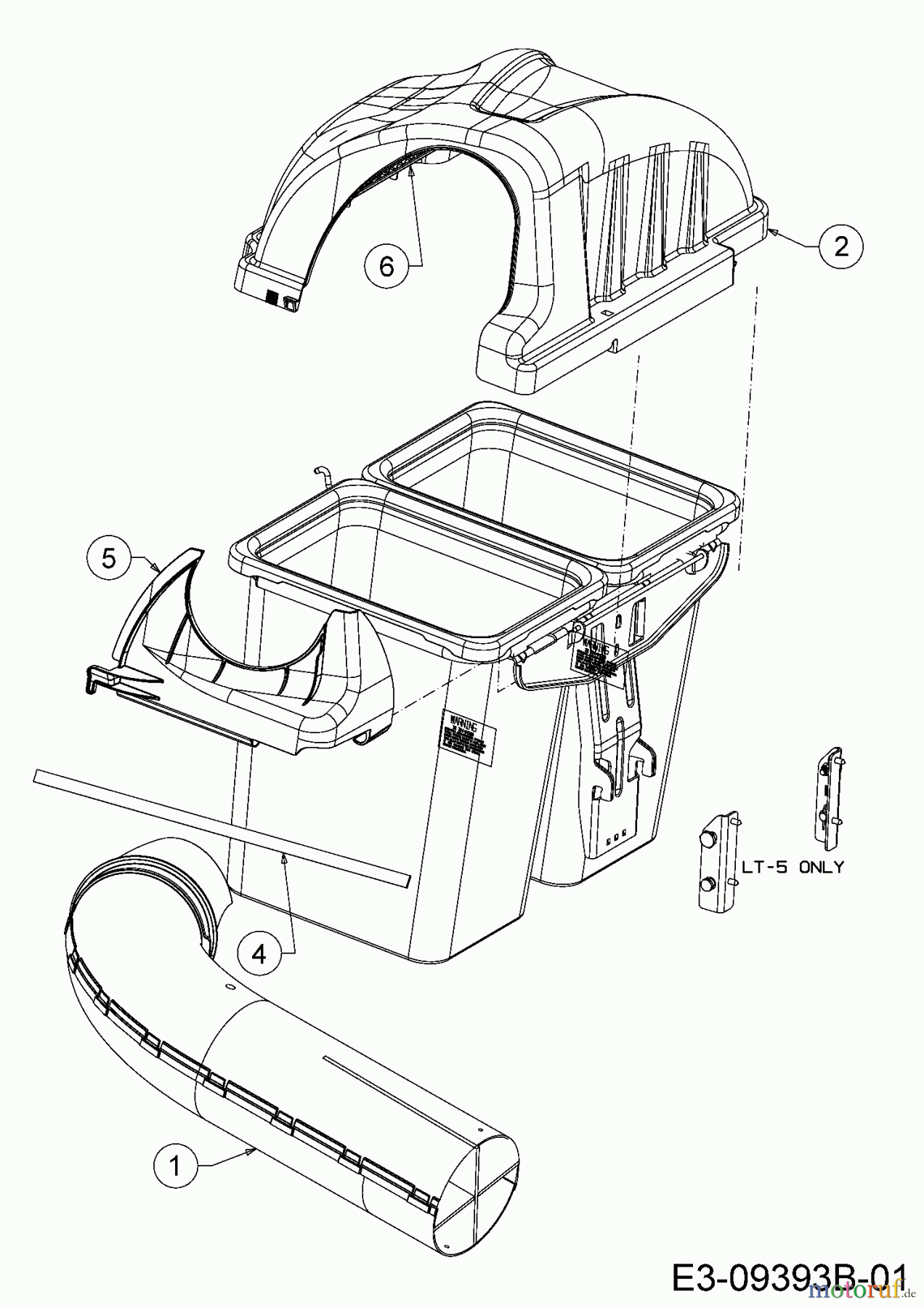  MTD Zubehör Zubehör Garten- und Rasentraktoren Grasfangvorrichtung für 900 Serie (NX-09) mit Mähwerk T (46