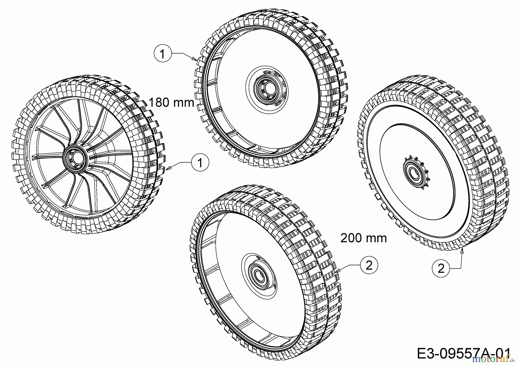  Gutbrod Motormäher HB 46 B 11A-TQ5E690  (2017) Räder