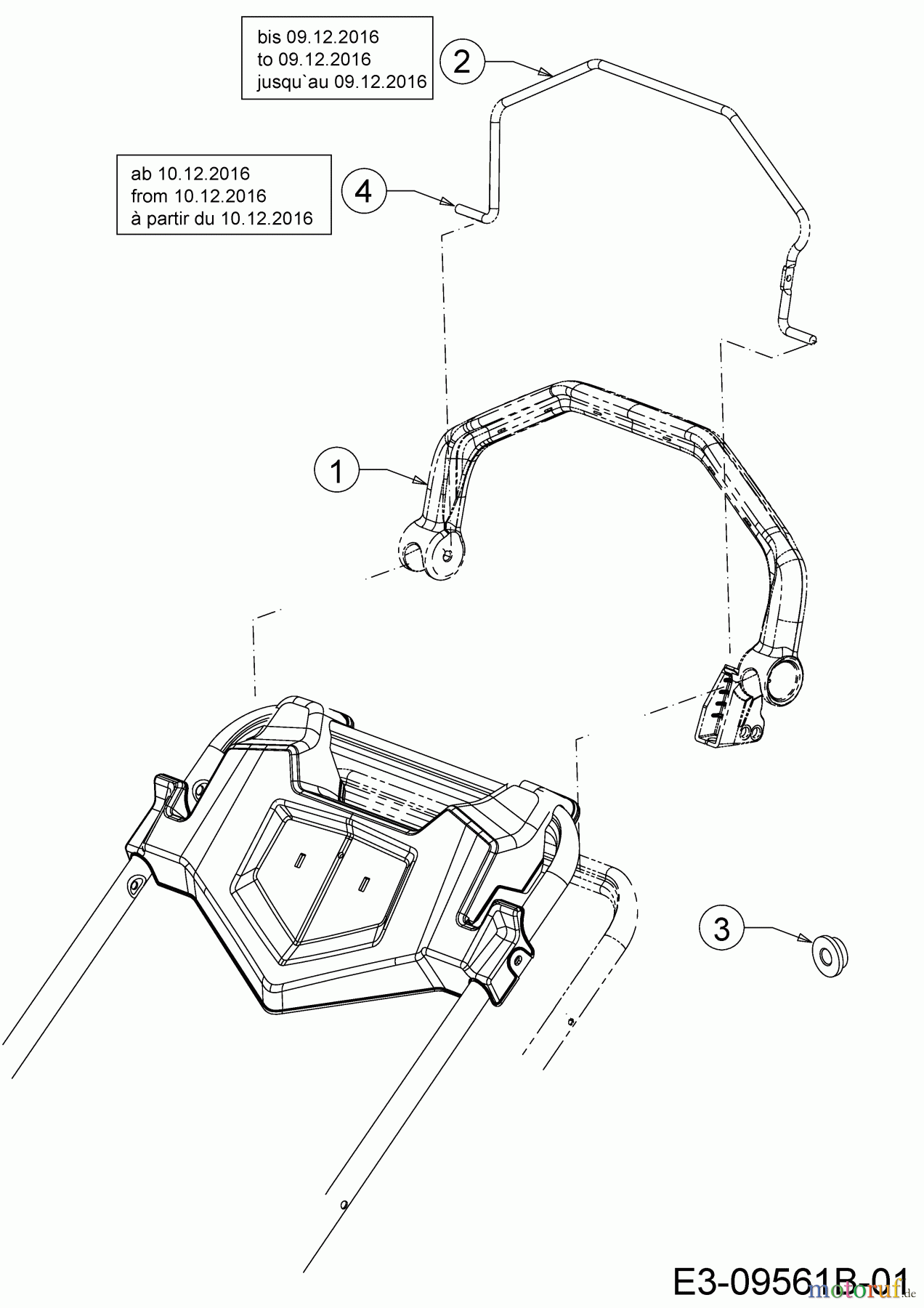  Gutbrod Motormäher mit Antrieb HB 53 AB 12ABPV5L690  (2017) Bremsbügel, Geschwindigkeitsregelung