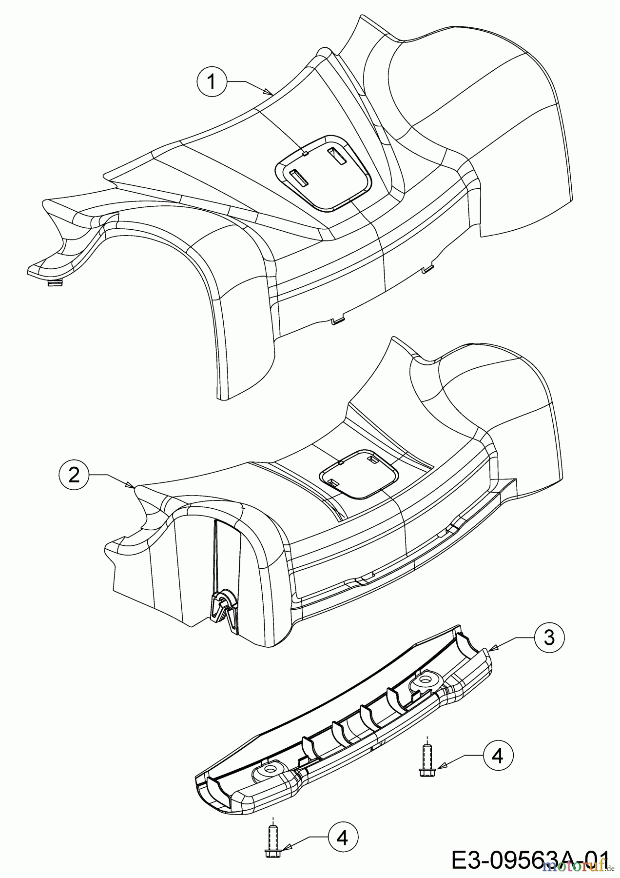  Gutbrod Motormäher mit Antrieb HB 53 AB 12ABPV5L690  (2017) Abdeckung Vorderachse