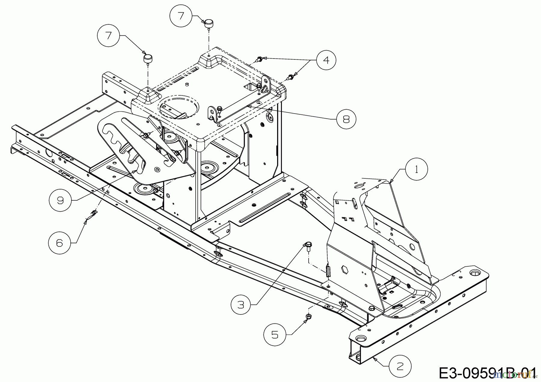  MTD Rasentraktoren Minirider 60 RDHE 13A521SC600  (2018) Rahmen